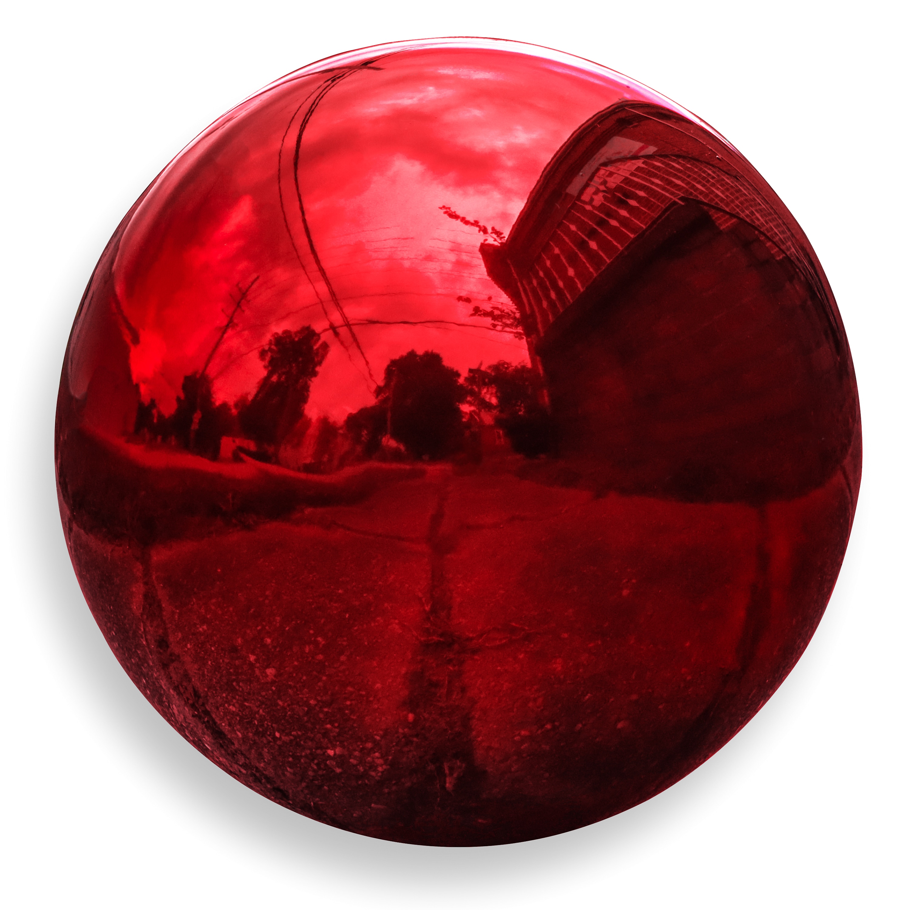 Trademark Innovations BALL-GZNG-RED 8-Inches Diameter Red Cast iron Gazing ball