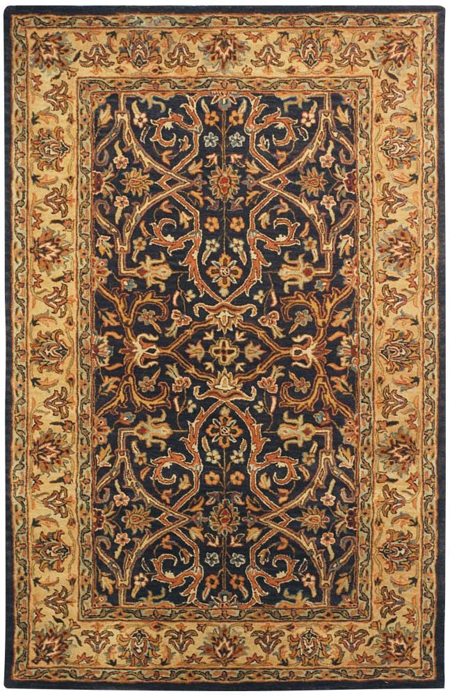 Safavieh HG644A-5 Heritage Tabriz 5 x 8 (ft) Tufted Wool Charcoal/Beige Rectangular Indoor Floral/Botanical Oriental Area rug