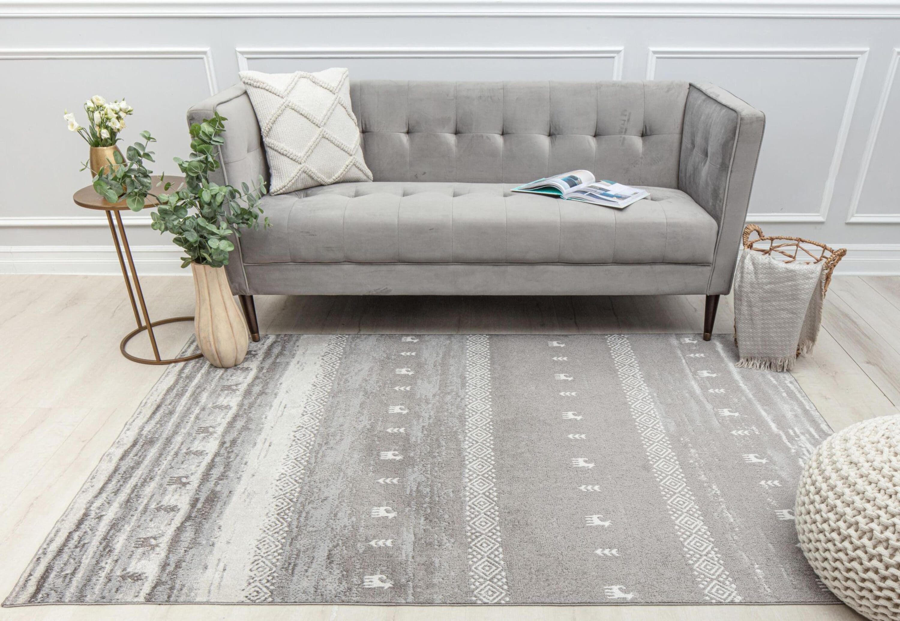 Coastline Constellation 5' x 7' Abstract Gray Washable Rug