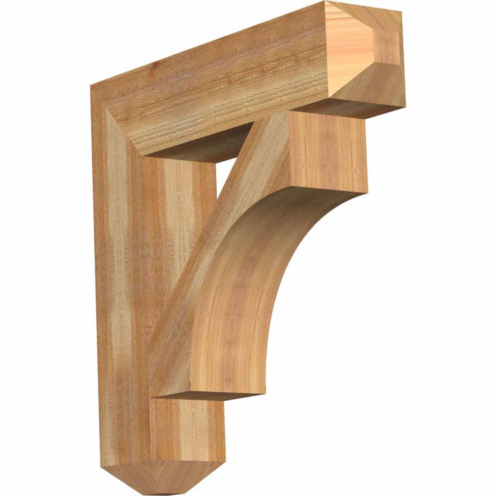 Ekena Millwork BKT06X28X28WTL04RWR Westlake craftsman rough sawn 6-in x 28-in x 28-in Western red cedar Brown Wood Standard bracket