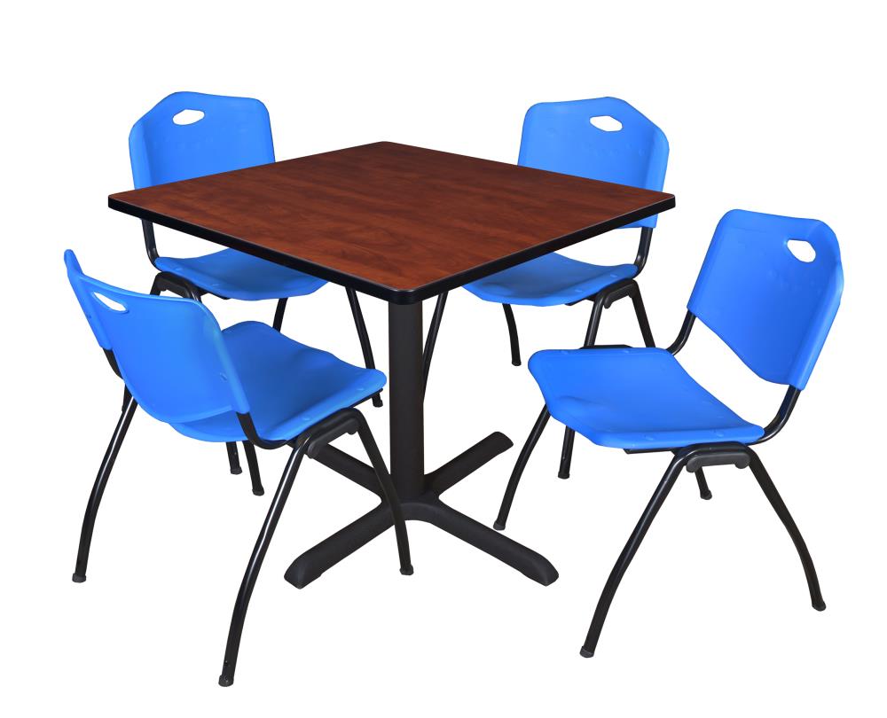 Regency TB4242CH47BE Breakroom Red 4-Person Training Table (42-in W x 29-in H)