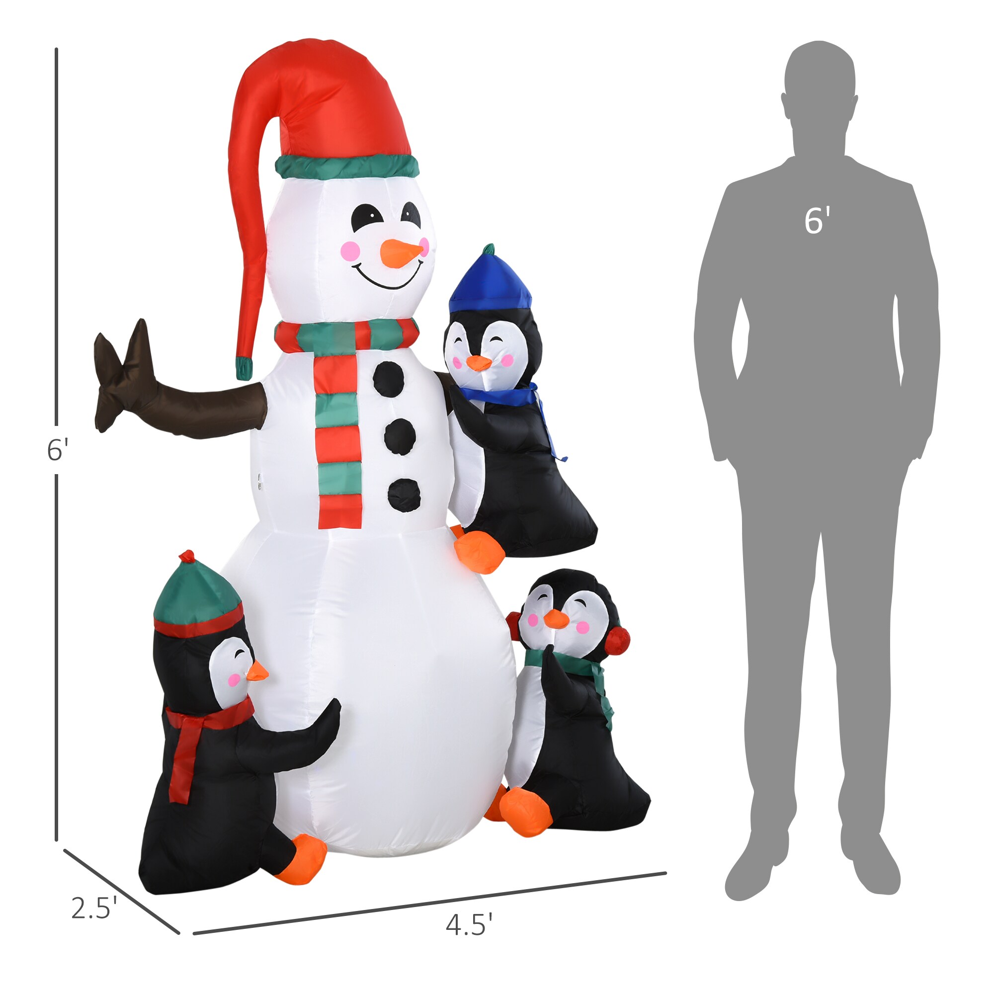 WELLFOR HYZ23956BN Christmas-Inflatables - View #3