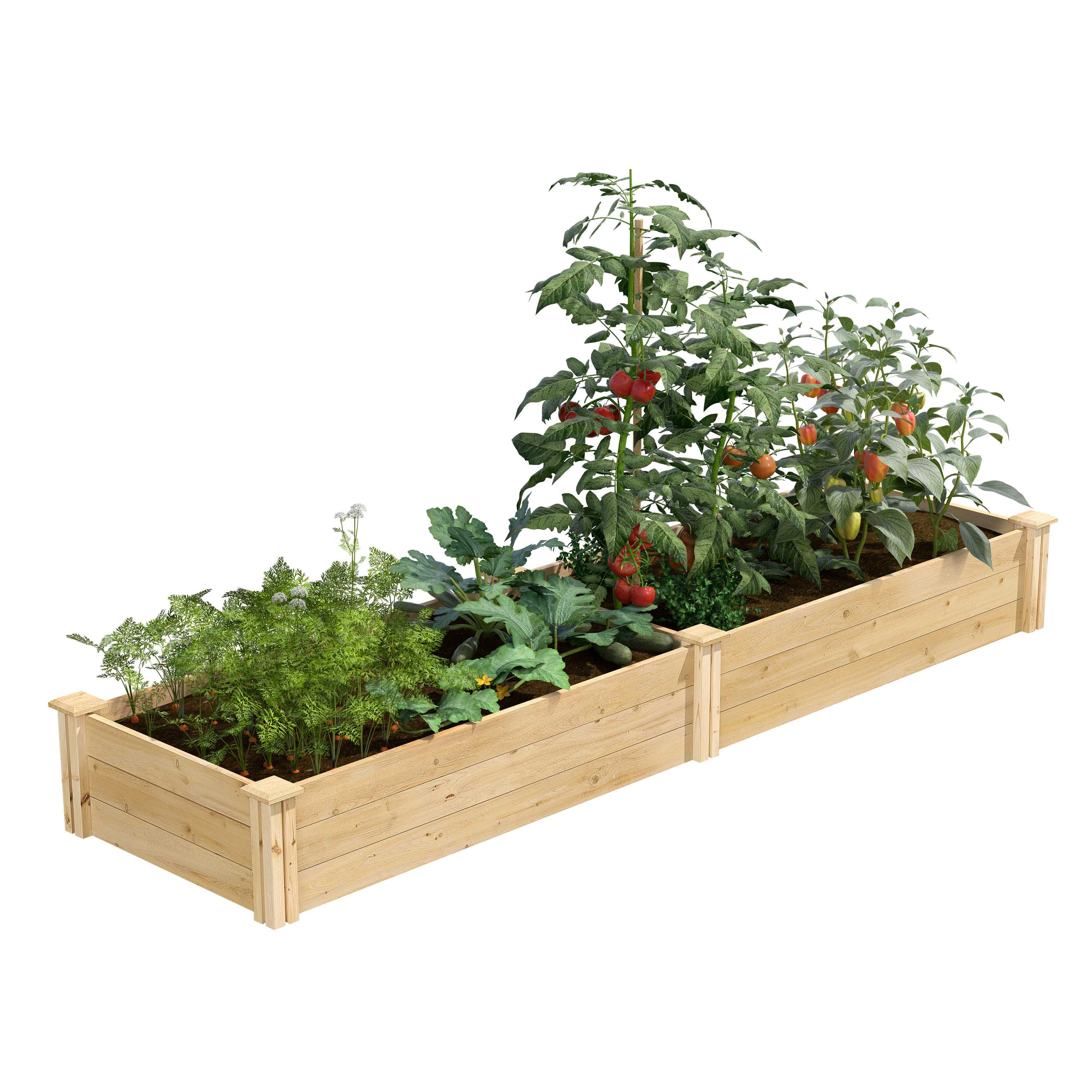 Greenes Fence RC24966T 14-cu ft 24-in W x 96-in L x 10.5-in H Natural Cedar Cedar Raised Garden Bed