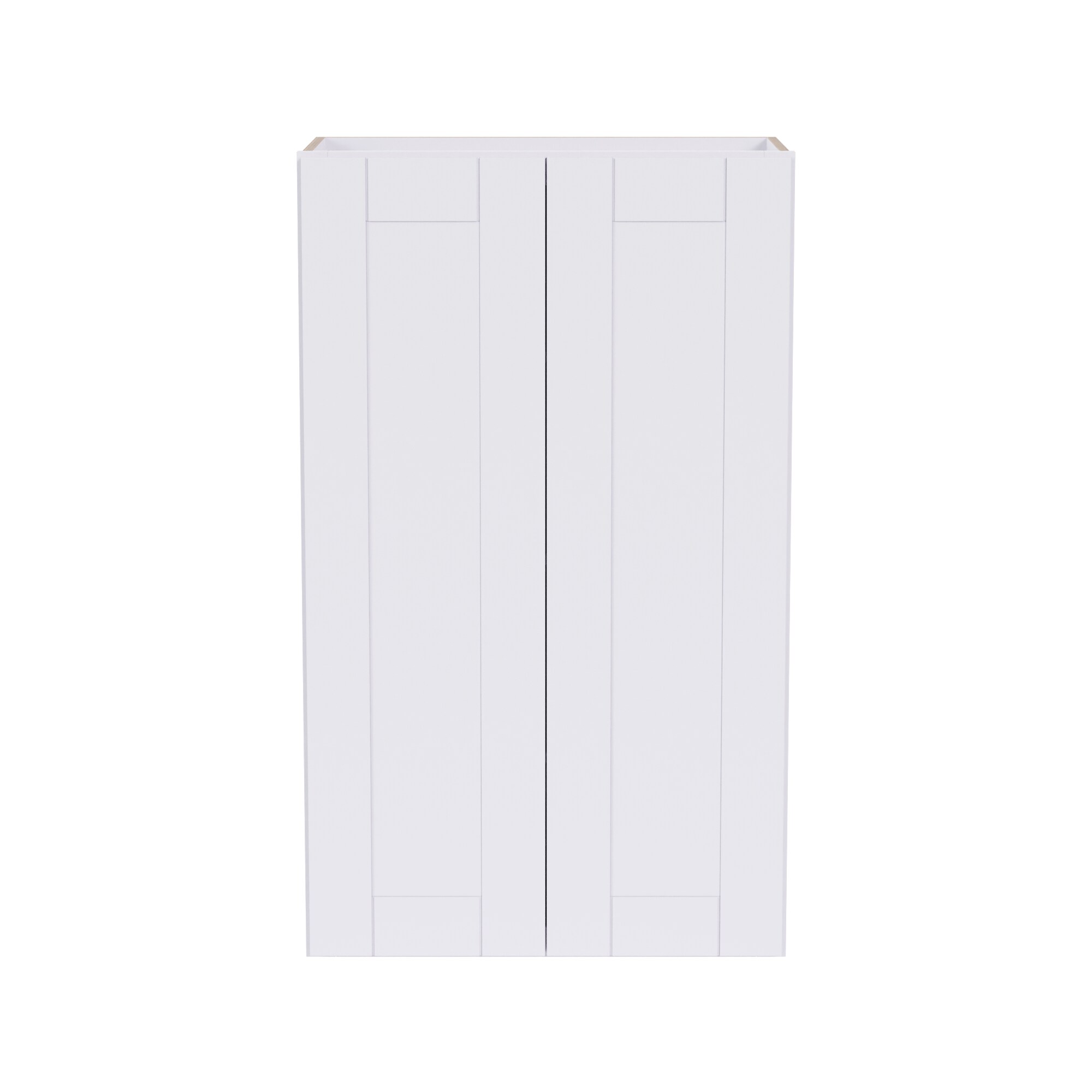 24-in W x 40-in H x 12-in D White Birch Wall Fully Assembled Plywood Cabinet (Recessed Panel Shaker Door Style) | - Arcade Green 505W2440