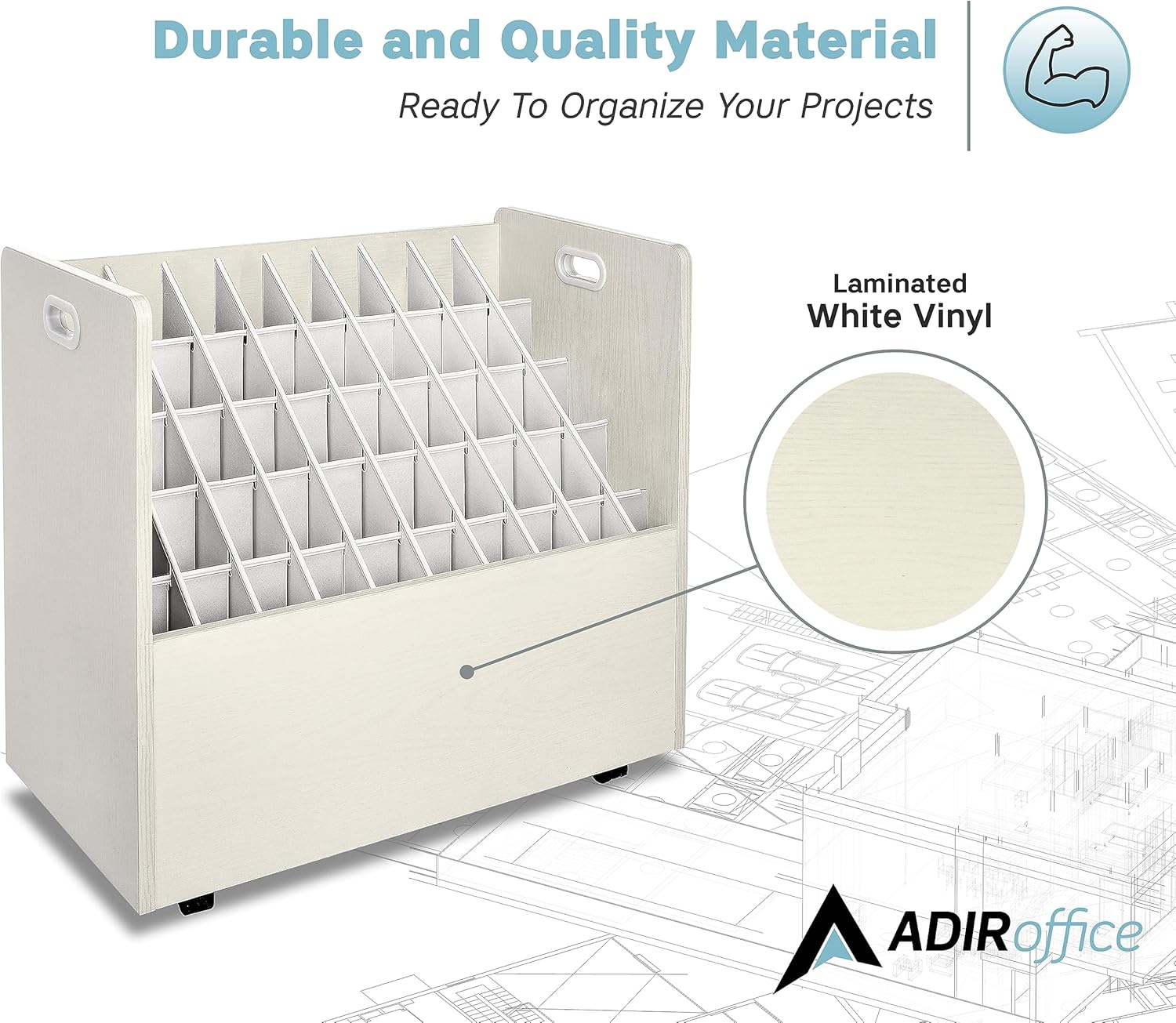 AdirOffice WHI626 Office-Accessories - View #5