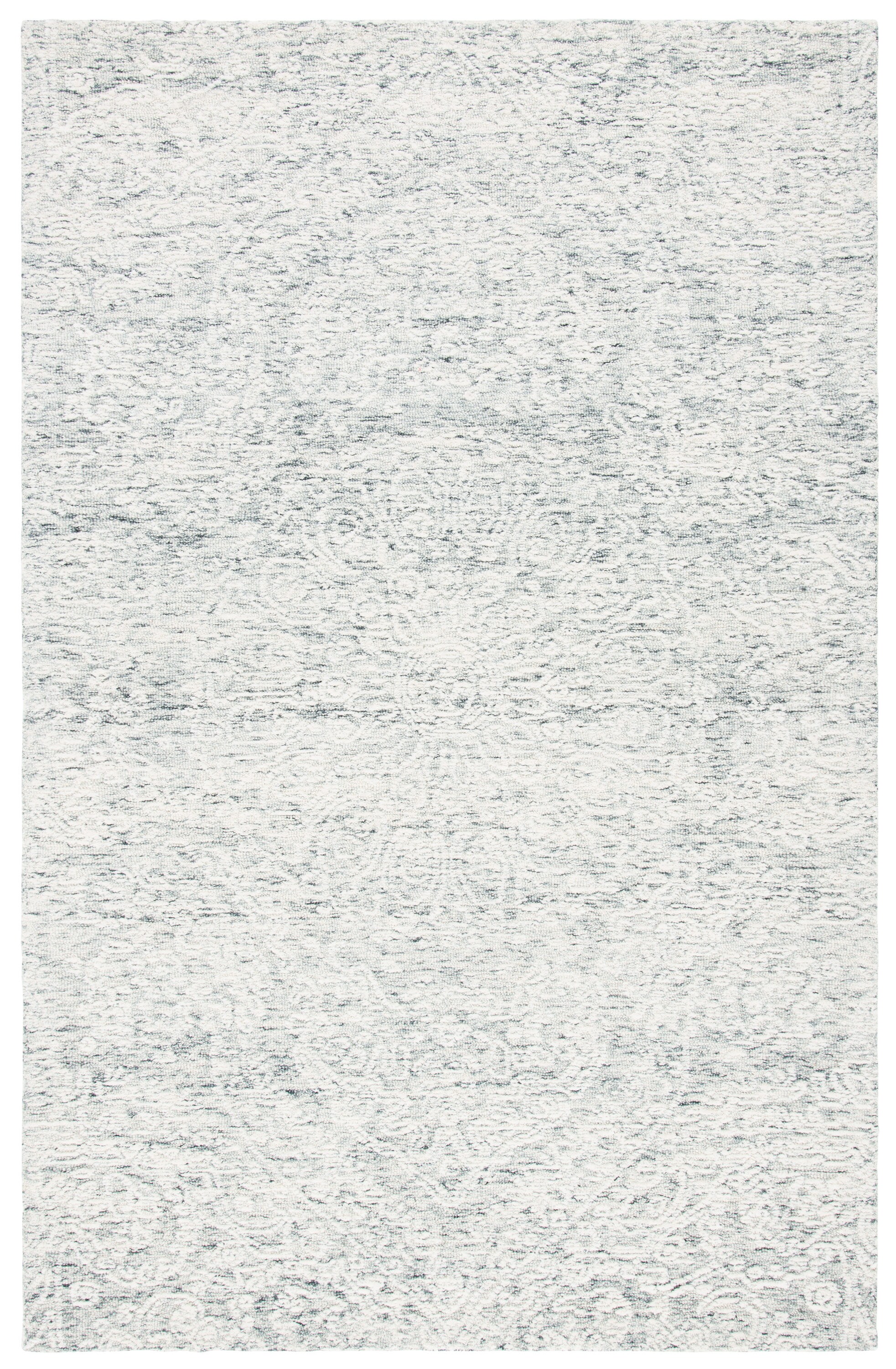 Safavieh MET993H-5 Metro Carline 5 x 8 (ft) Tufted Wool Dark Gray/Ivory Rectangular Indoor Medallion Bohemian/Eclectic Area rug