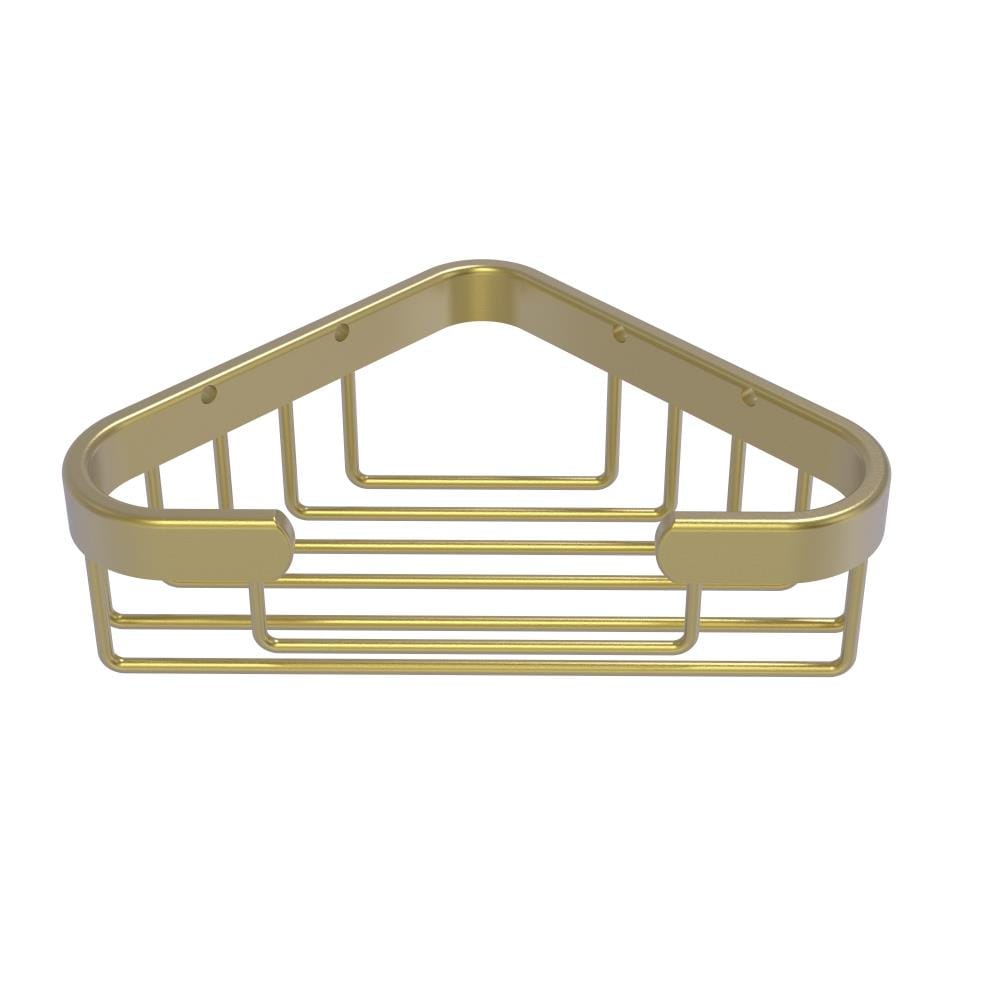 Allied Brass Satin Brass Solid Brass 1-Shelf Hanging Shower Caddy