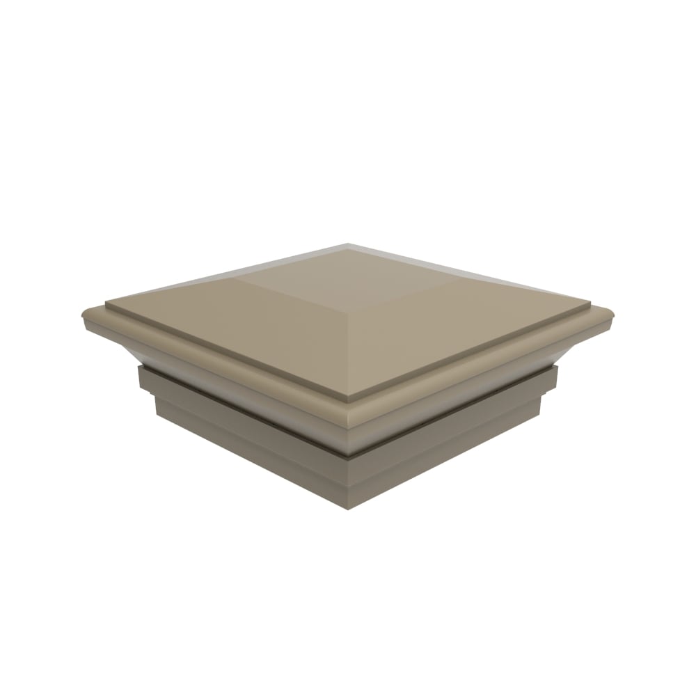 Freedom 5-in W x 5-in L Khaki Vinyl Fence Post Top- Fits Common Post Measurement: 5-in x 5-in