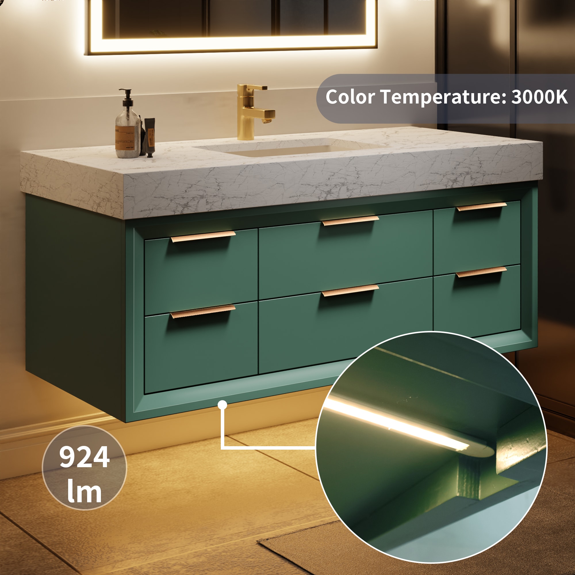 ExBrite XB4821V9GN Bath-Vanity-Combo - View #3