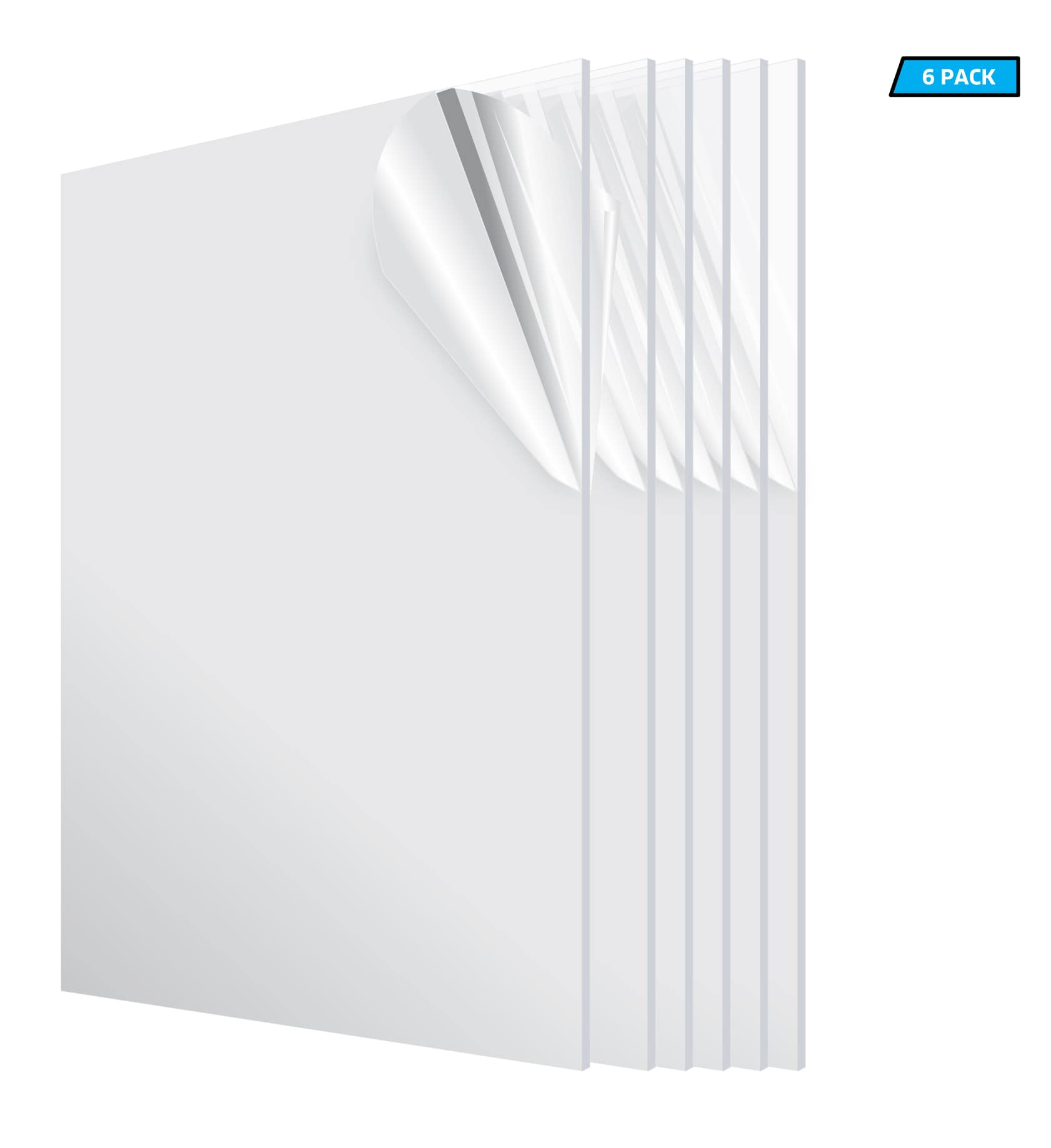 AdirOffice 24 in. x 48 in. x 0.093 in. Clear Plexiglass Acrylic Sheet  (3-Pack) 2448-3-C - The Home Depot