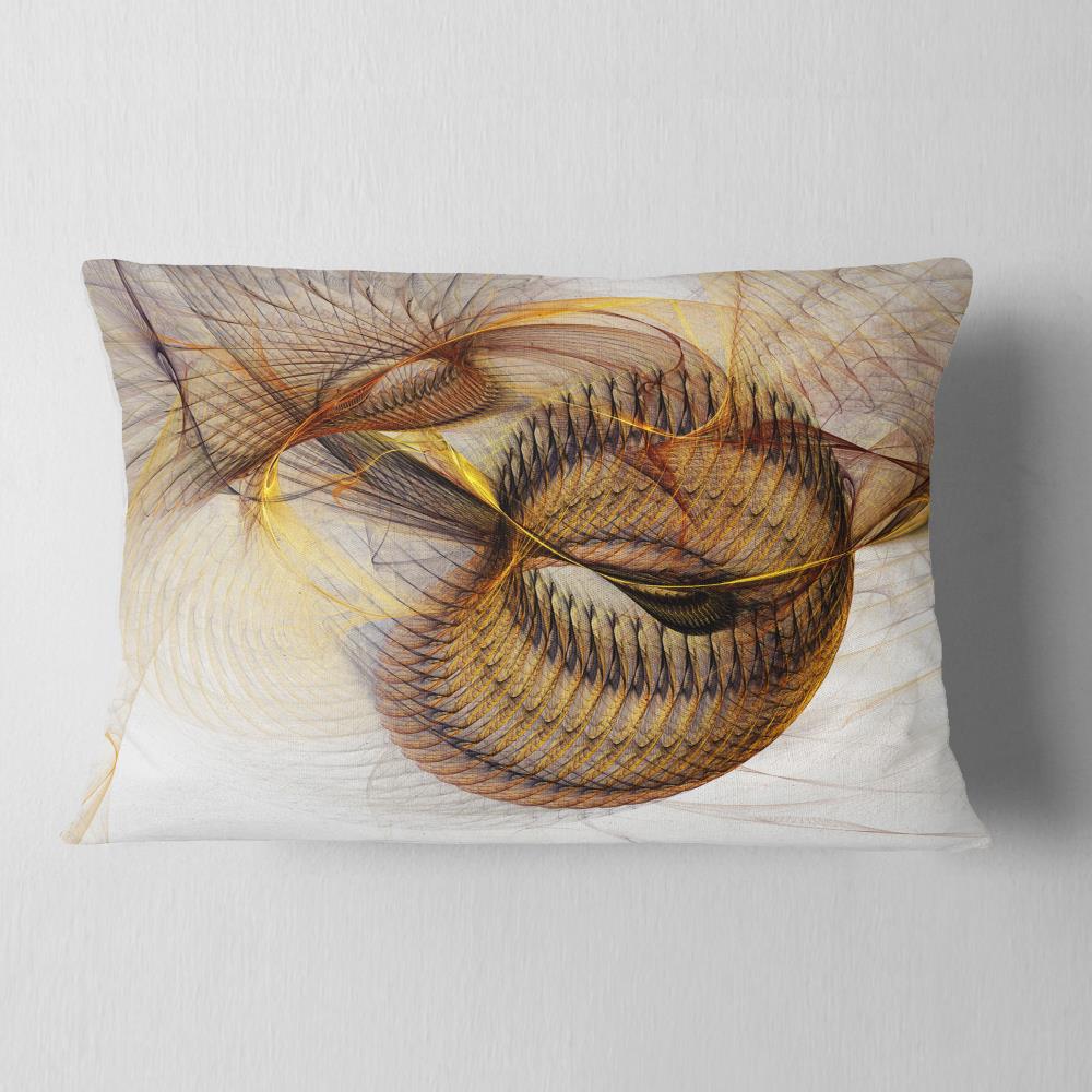 Designart CU16506-12-20 12-in x 20-in Brown Indoor Decorative Pillow