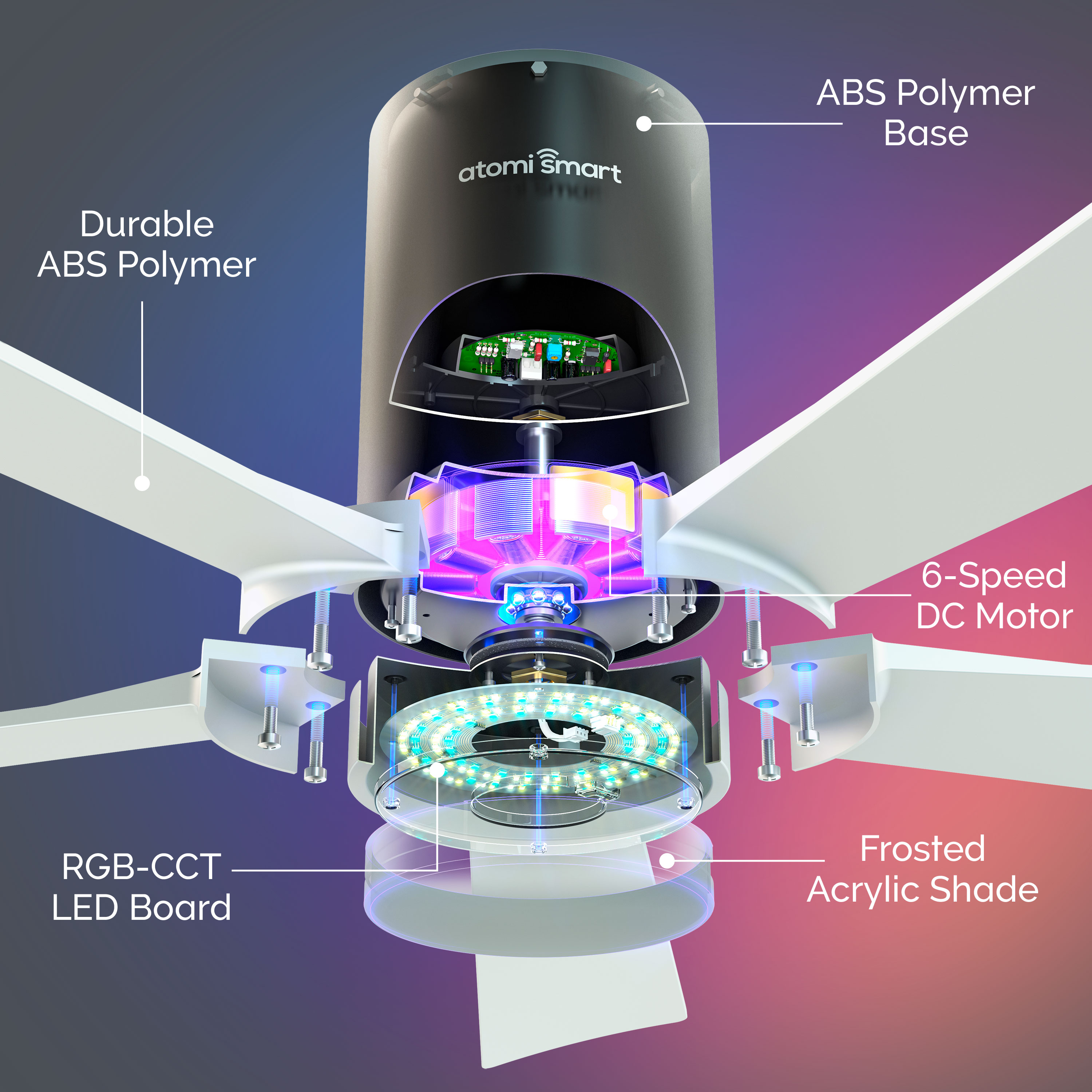 atomi smart AT2481-WH Ceiling-Fans - View #7