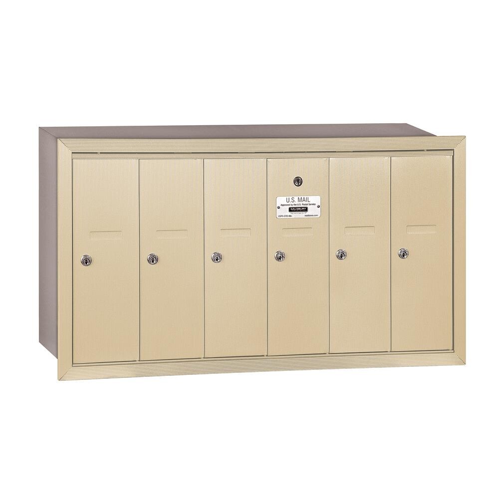 SALSBURY INDUSTRIES 3506SRP Recessed Mount Brown Metal Extra Large Lockable Cluster Mailbox