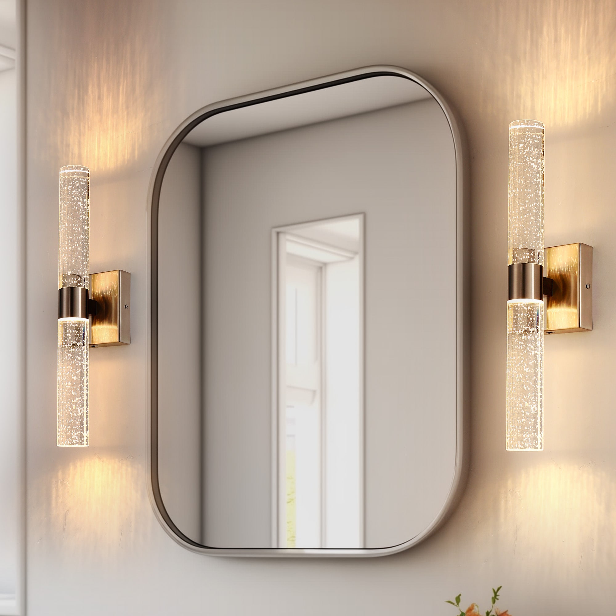 YANSUN LA-BX04801BGD-11 18-in 1 -Light Gold Integrated LED Modern/contemporary Vanity light