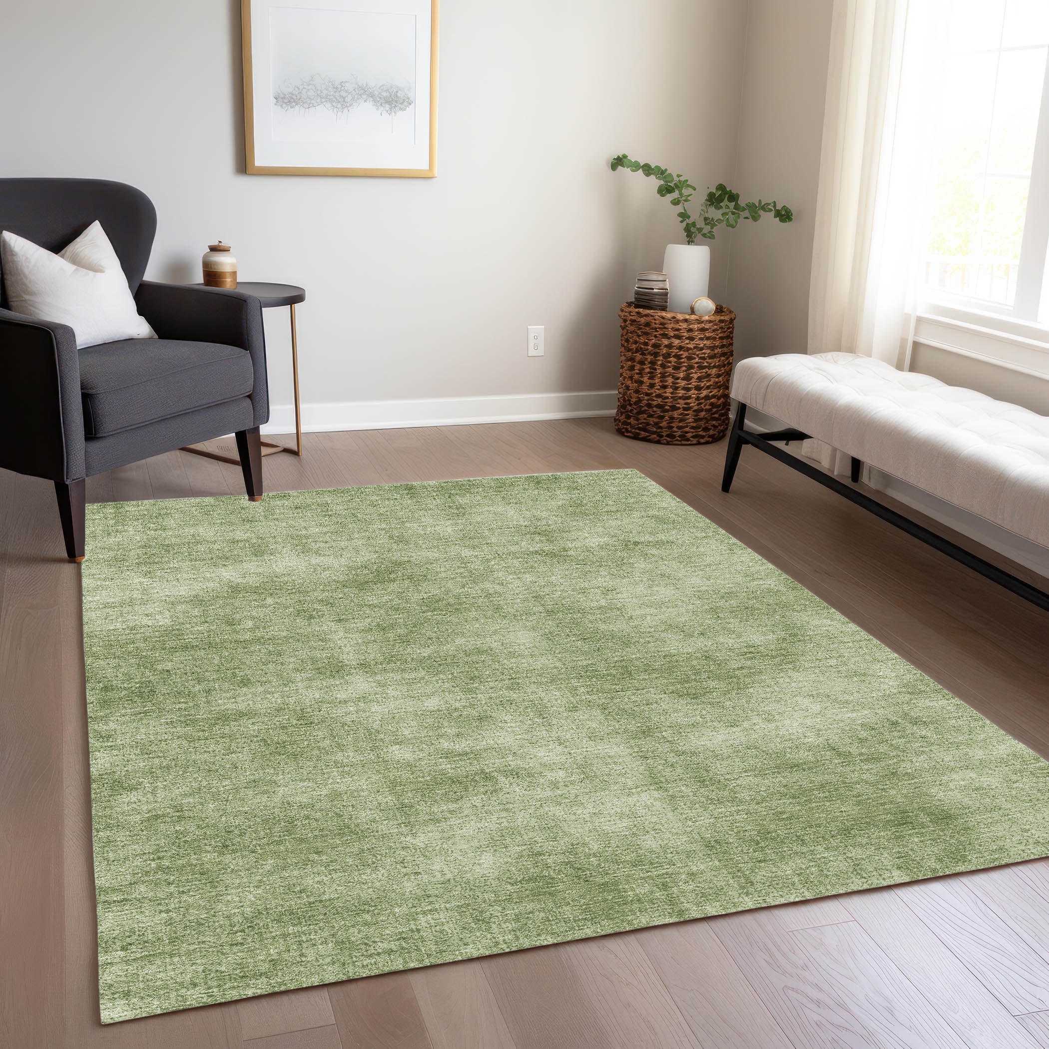 Addison Rugs ACN1018GE10X14 Chantille ACN1018GE 10 x 14 (ft) Polyester Green Rectangular Indoor/Outdoor Geometric Machine washable Area rug