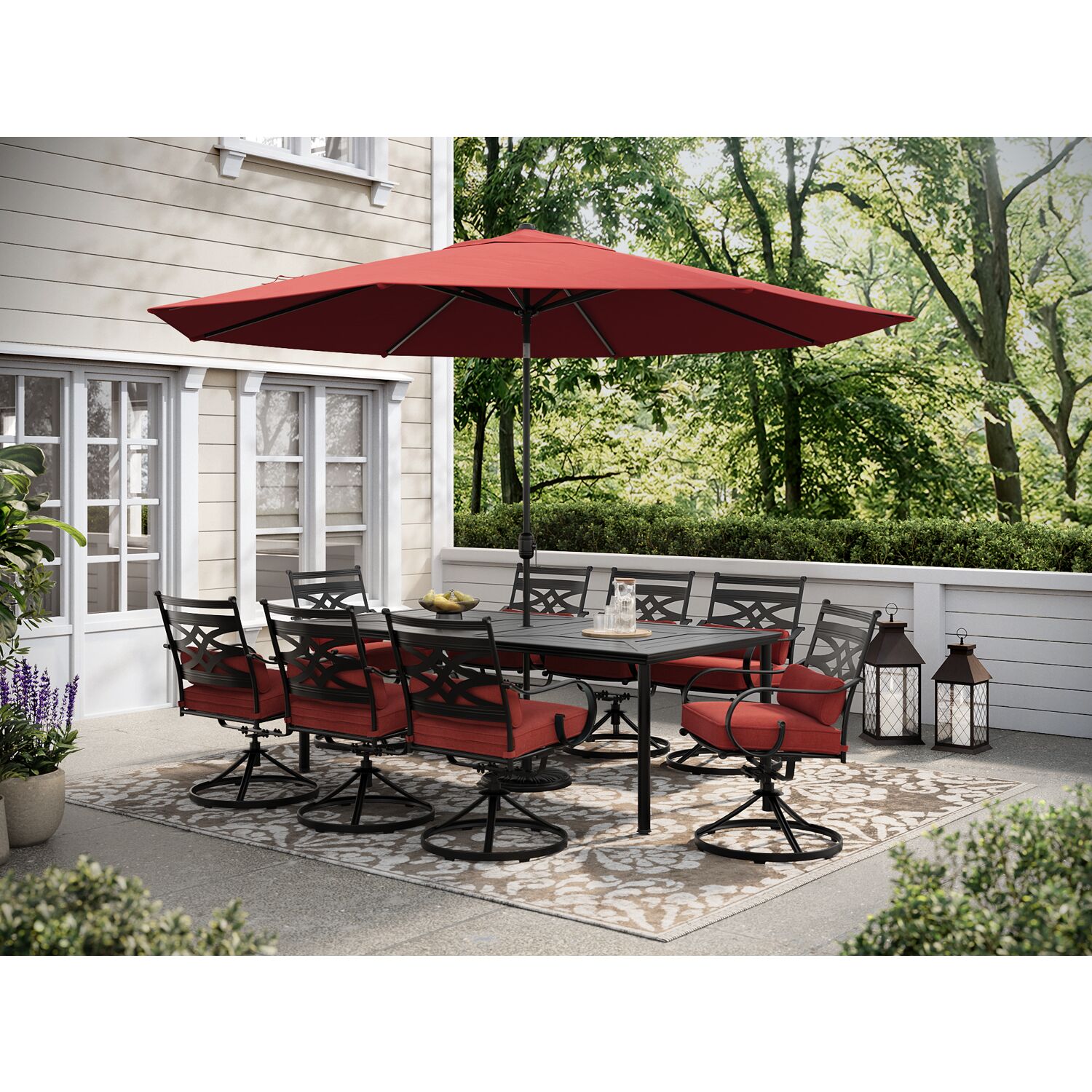 Hanover MCLRDN9PCSW8-SU-C Patio-Dining-Sets - View #3