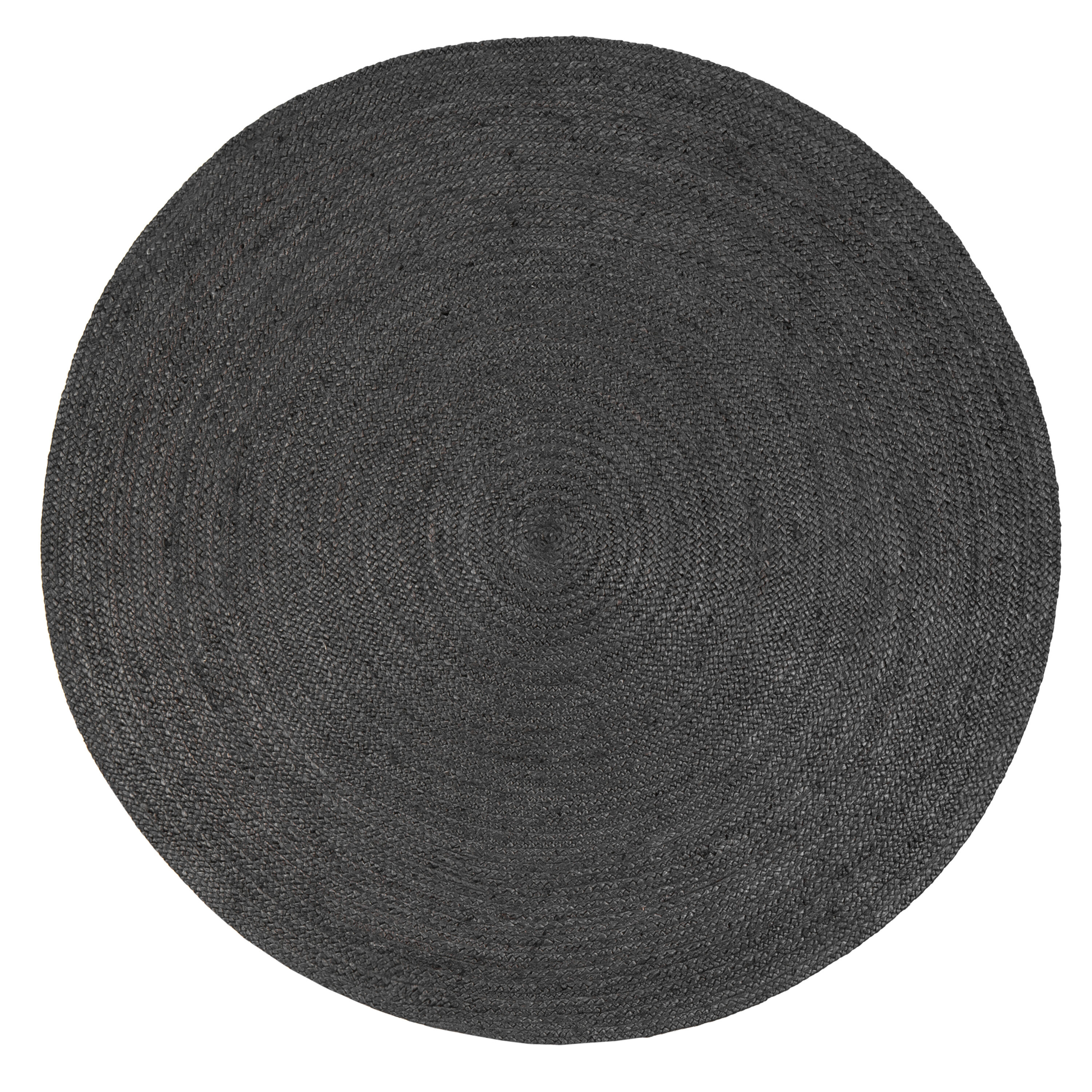 Anji Mountain AMB0329-080R 8 x 8 (ft) Loomed Jute Gray Round Indoor Solid Farmhouse/Cottage Area rug