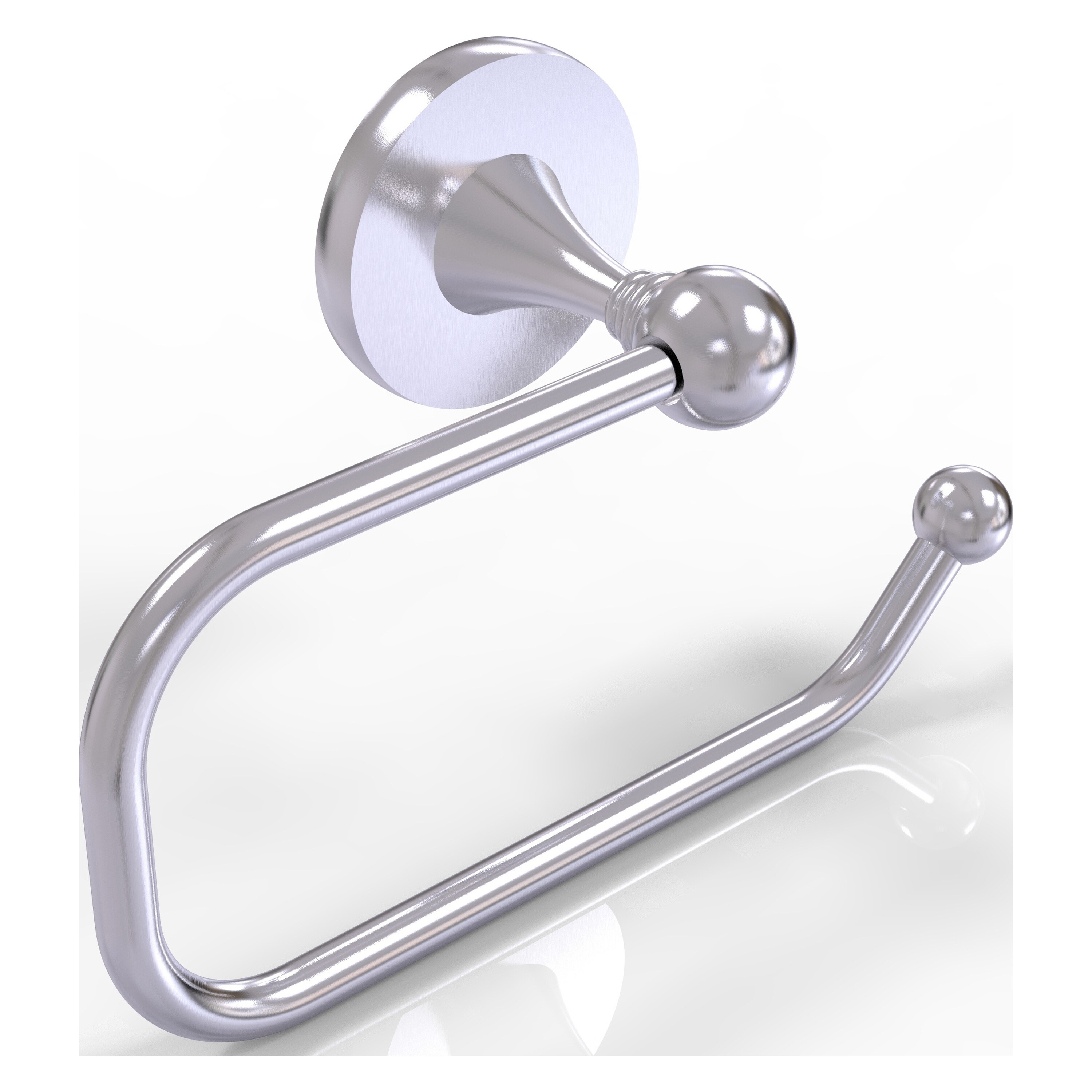 Allied Brass SL-24E-SCH Shadwell Satin Chrome Wall mount Single post Toilet Paper Holder 1 -Rolls