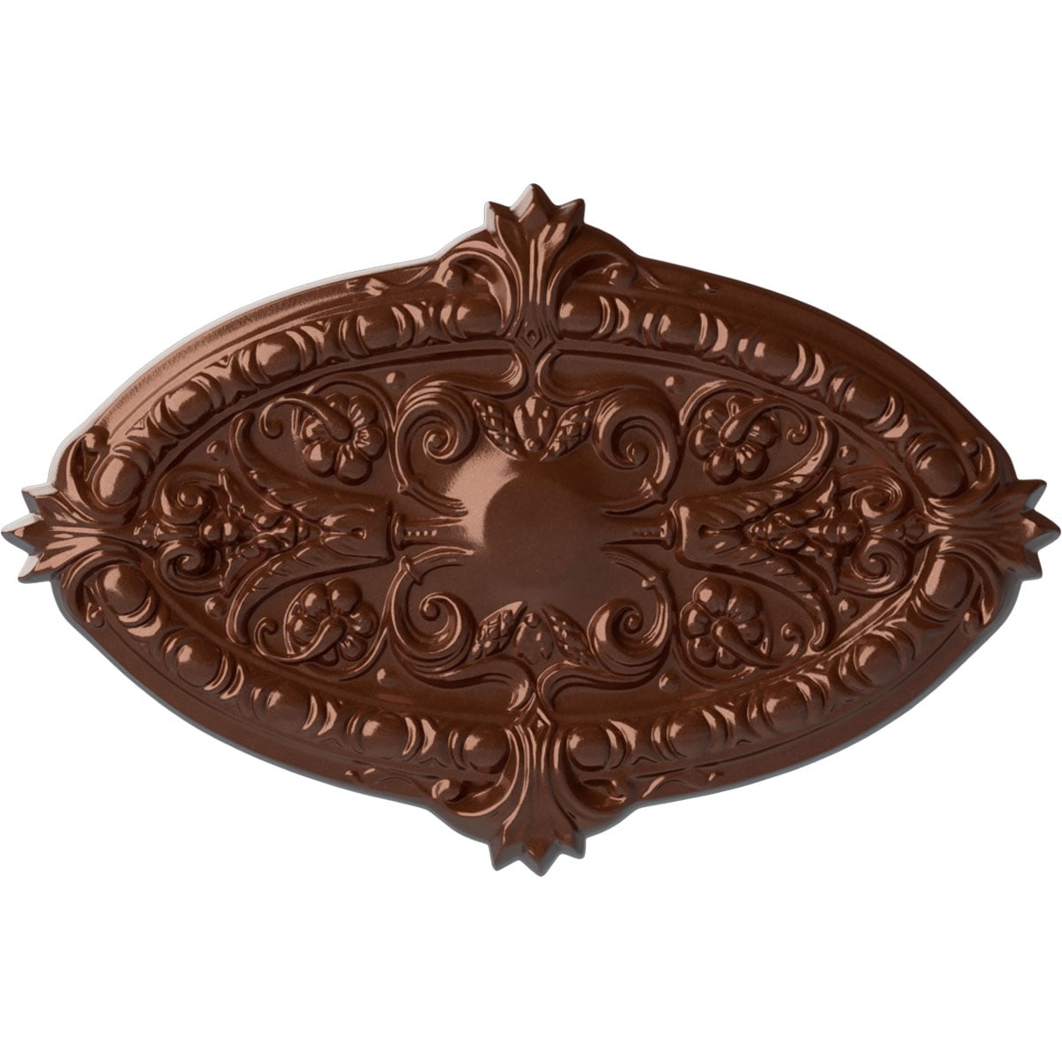 Ekena Millwork CM26MRCPS Marcella 17.25-in W x 26.75-in L Painted Copper Penny Polyurethane Whole Ceiling Medallion