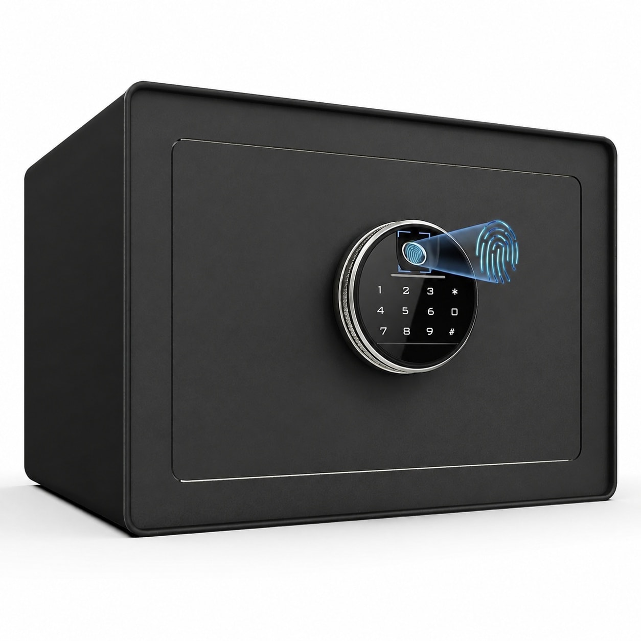 AOIZGMY  Luxury Home Safe with Fingerprint Keypad and Key Lock 1.2 Cubic Feet Capacity High Security Safe Box with Soft Velvet Lining and