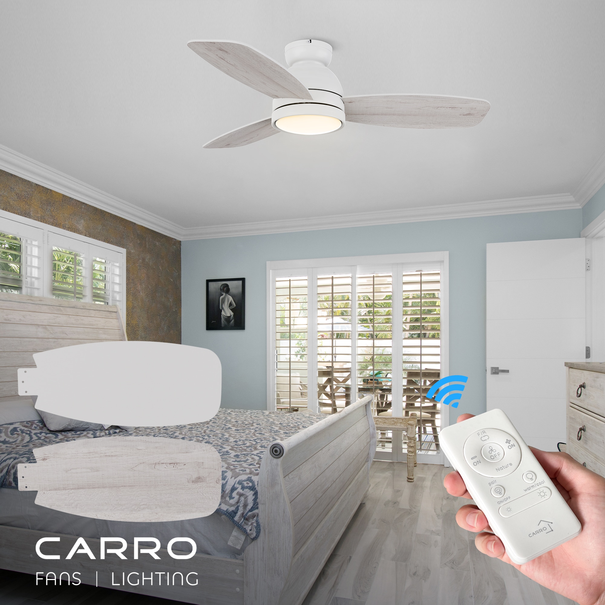 CARRO USA LCFR443Q5-L11-WP-FM Ceiling-Fans - View #2