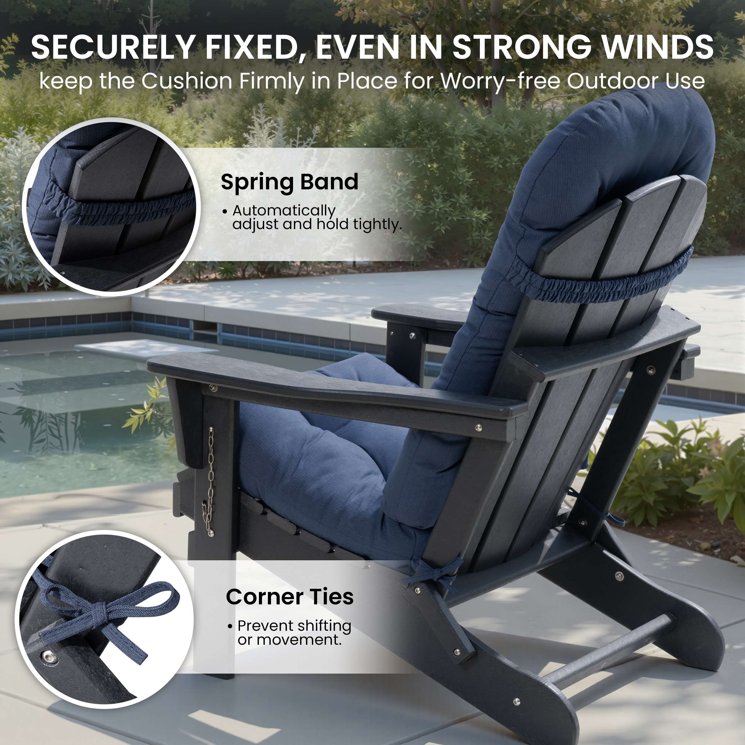 Crestlive Products CL-CU002NAV-1 Patio-Furniture-Cushions - View #5