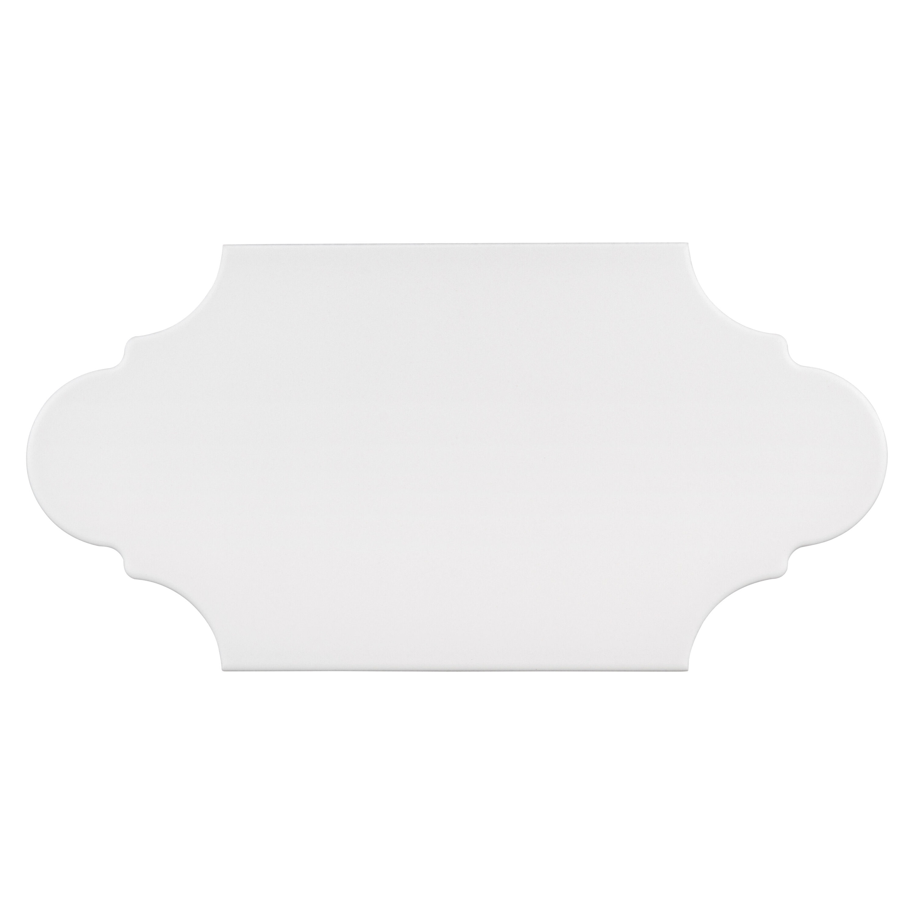 Affinity Tile FCD6WTP Textile Basic Provenzal White 6-in x 13-in Satin Porcelain Arabesque Standard Floor and Wall Tile ( 8.8-sq ft Carton