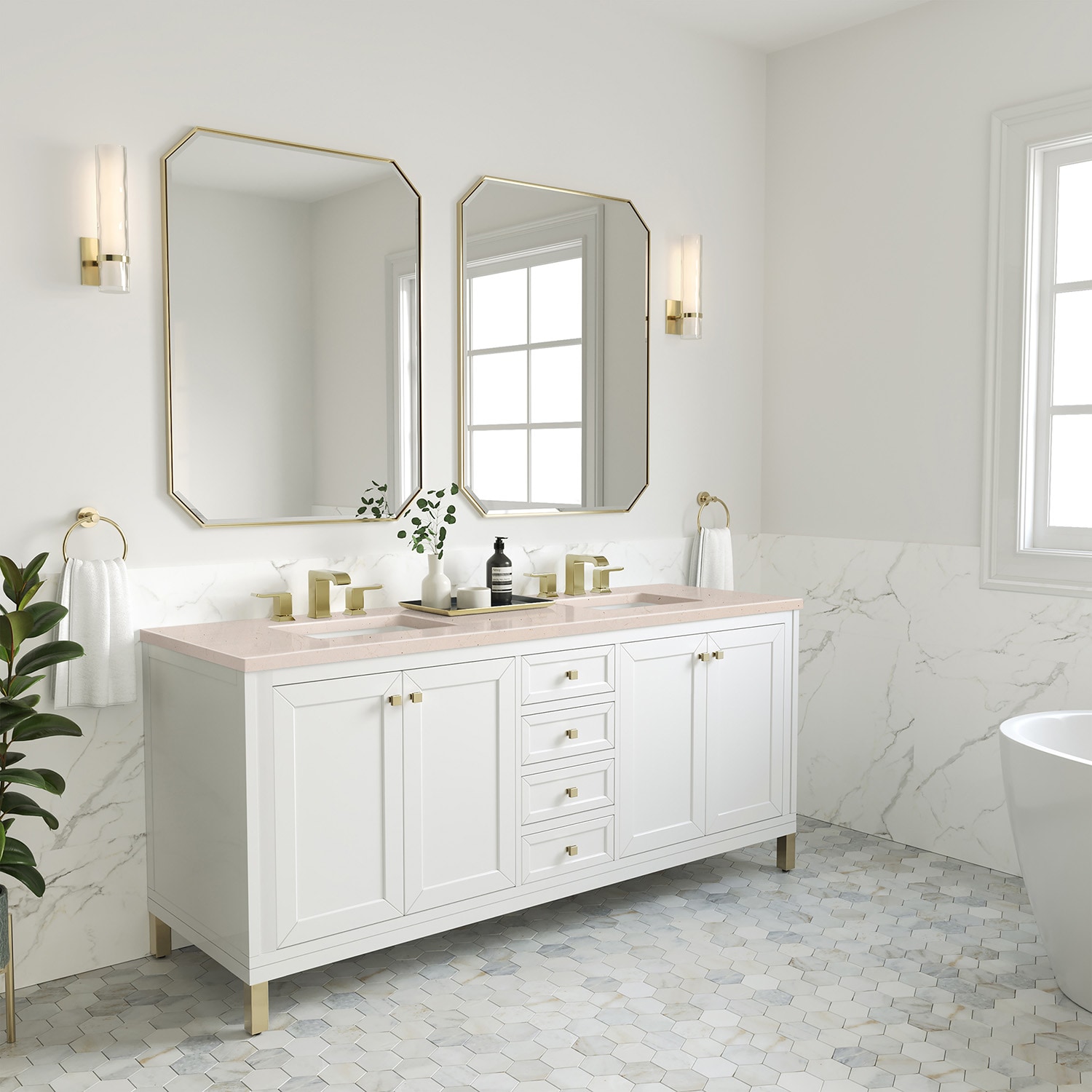 James Martin Vanities 305-V72-GW-3EMR Bath-Vanity-Combo - View #3