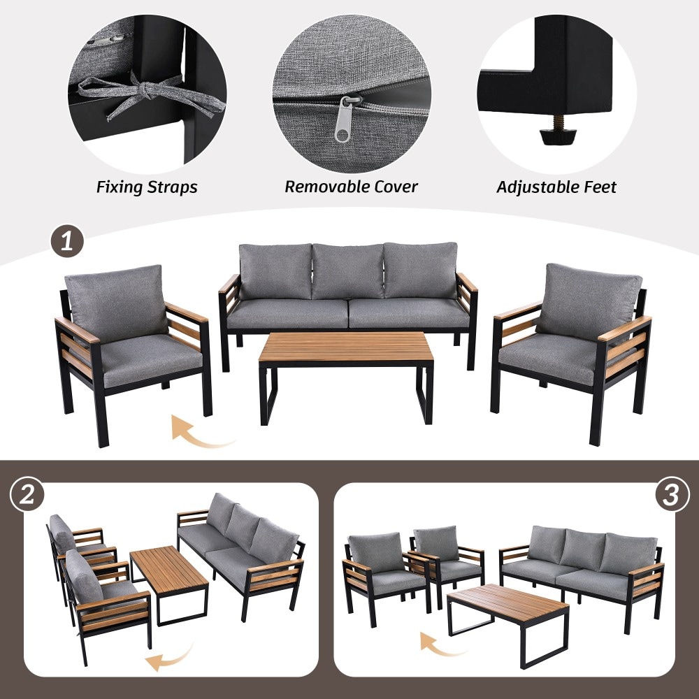 Clihome SL-111WY-CA Patio-Conversation-Sets - View #5