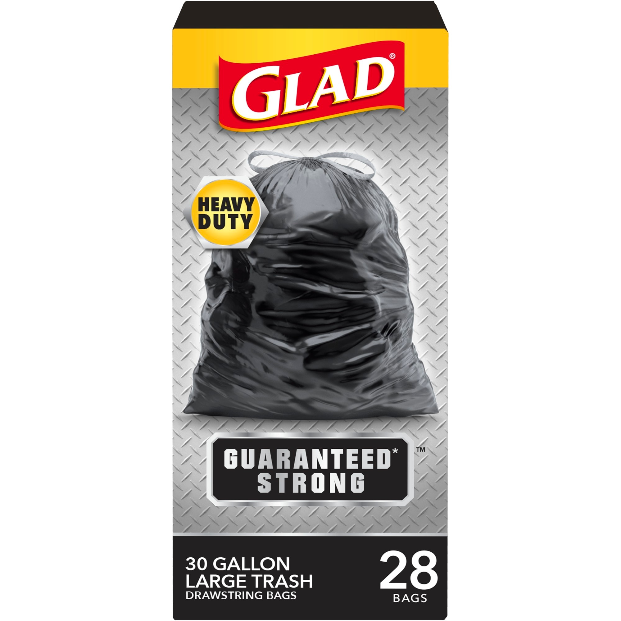 Drawstring Trash Bags Disposable Rip Tear Protection Large 70 Count 30 Gal Black 