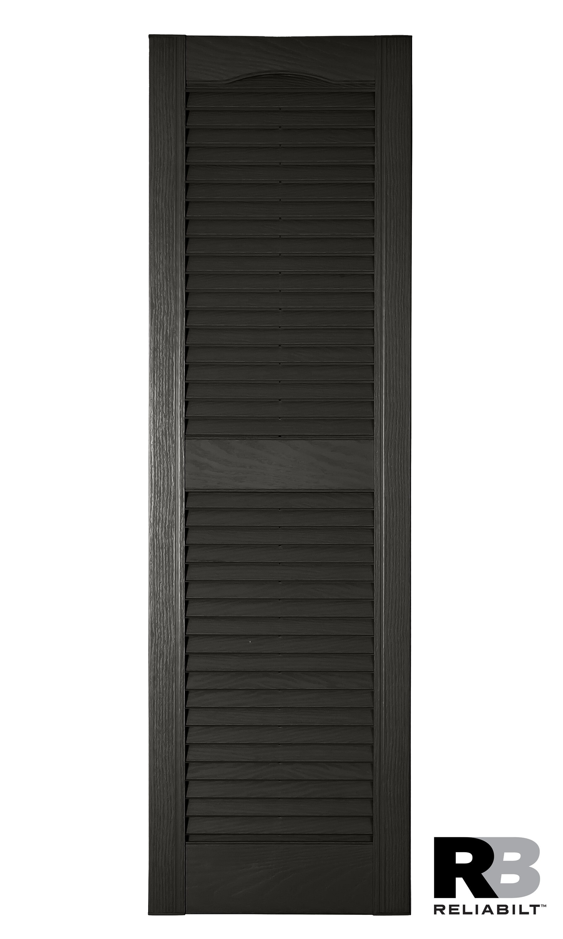 RELIABILT LVRCT1469002 14.5-in W x 69-in H Black Louvered Polypropylene Exterior Shutters ( 2 -Pack )