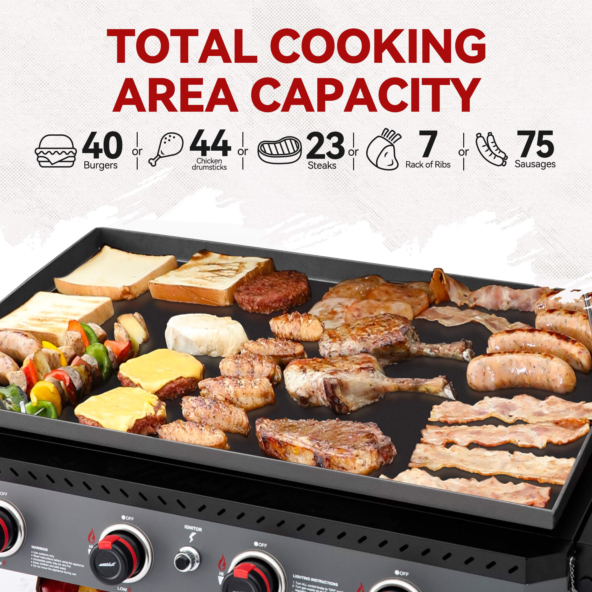 Royal Gourmet GB4005 Flat-Top-Grills - View #3