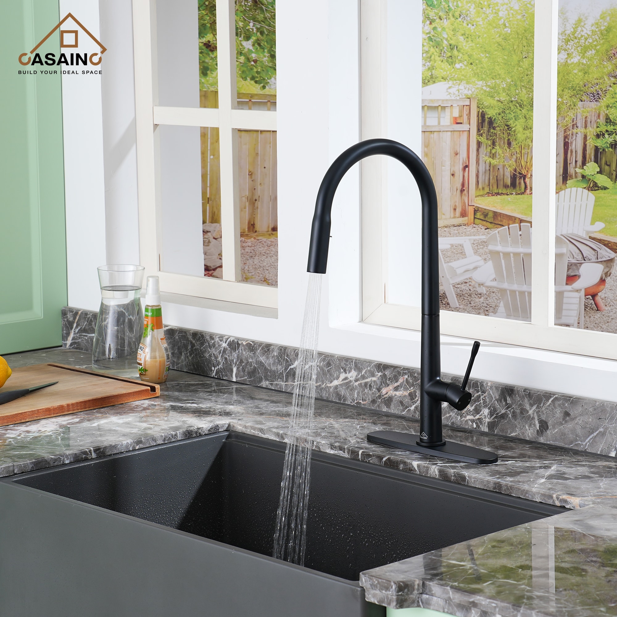 CASAINC CA-D4188-MB Kitchen-Faucets - View #3