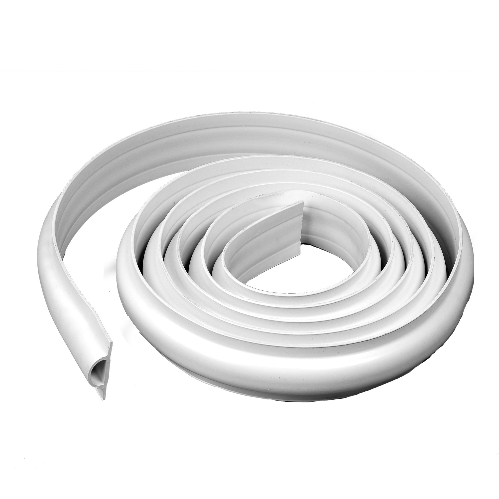 EasyFlex 5011W-25C  D-Shape Dock Edging White, 25 ft