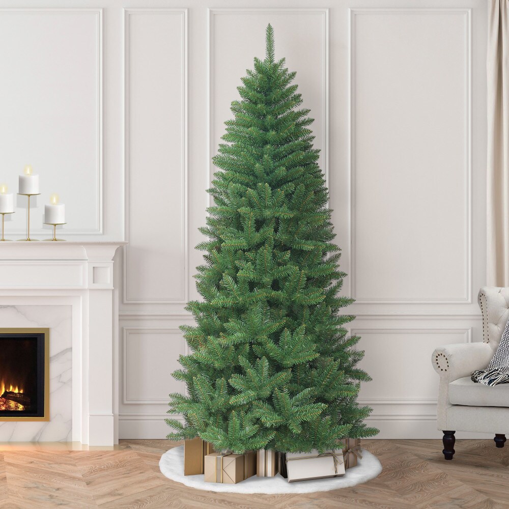 Puleo International 7-ft Pine Artificial Christmas Tree in the ...