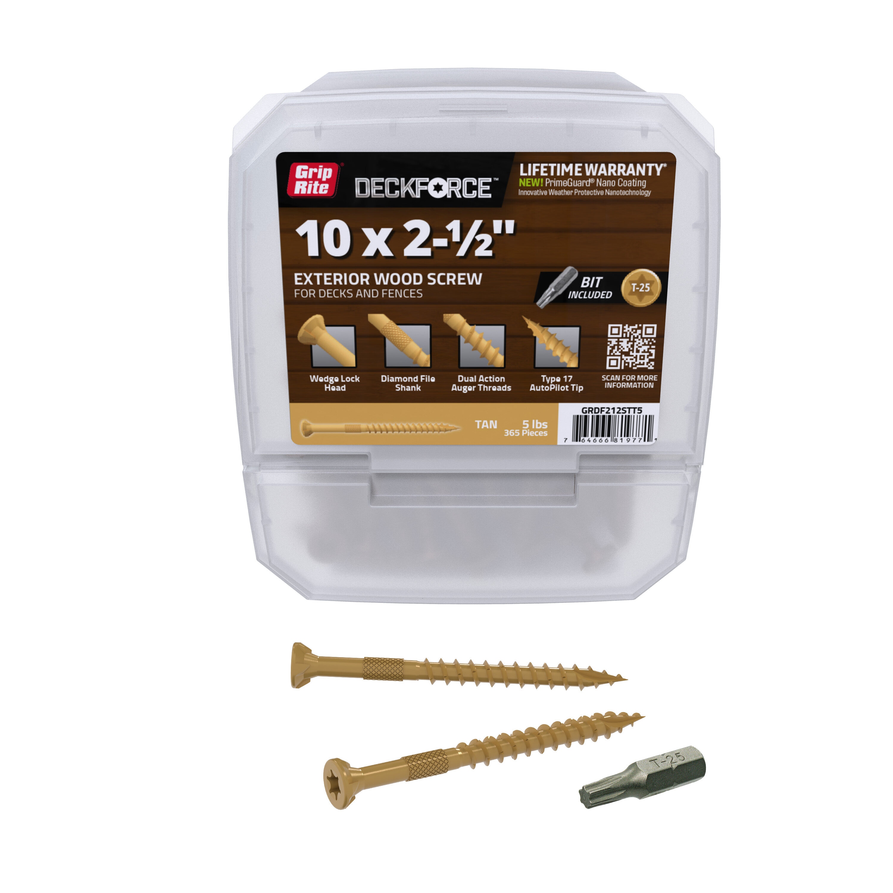 DeckForce by Grip Rite GRDF212STT5 Deck-Screws - View #2