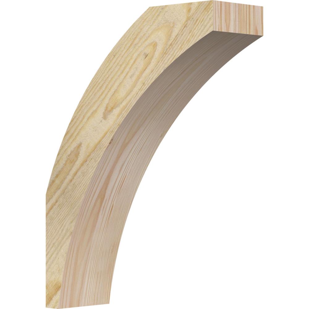 Ekena Millwork BRC04X12X16THR00RDF 4-in x 12-in x 16-in Douglas Fir Unfinished Wood Thorton Rough Sawn Knee Brace