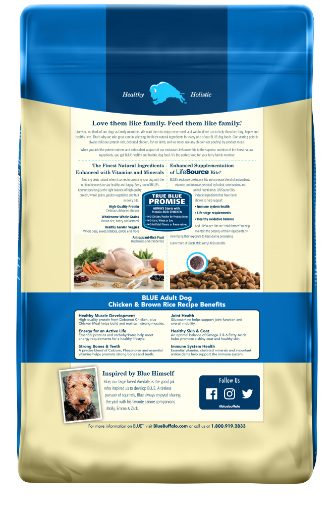 Blue Buffalo Premium Adult Chicken and Brown Rice Dog Food