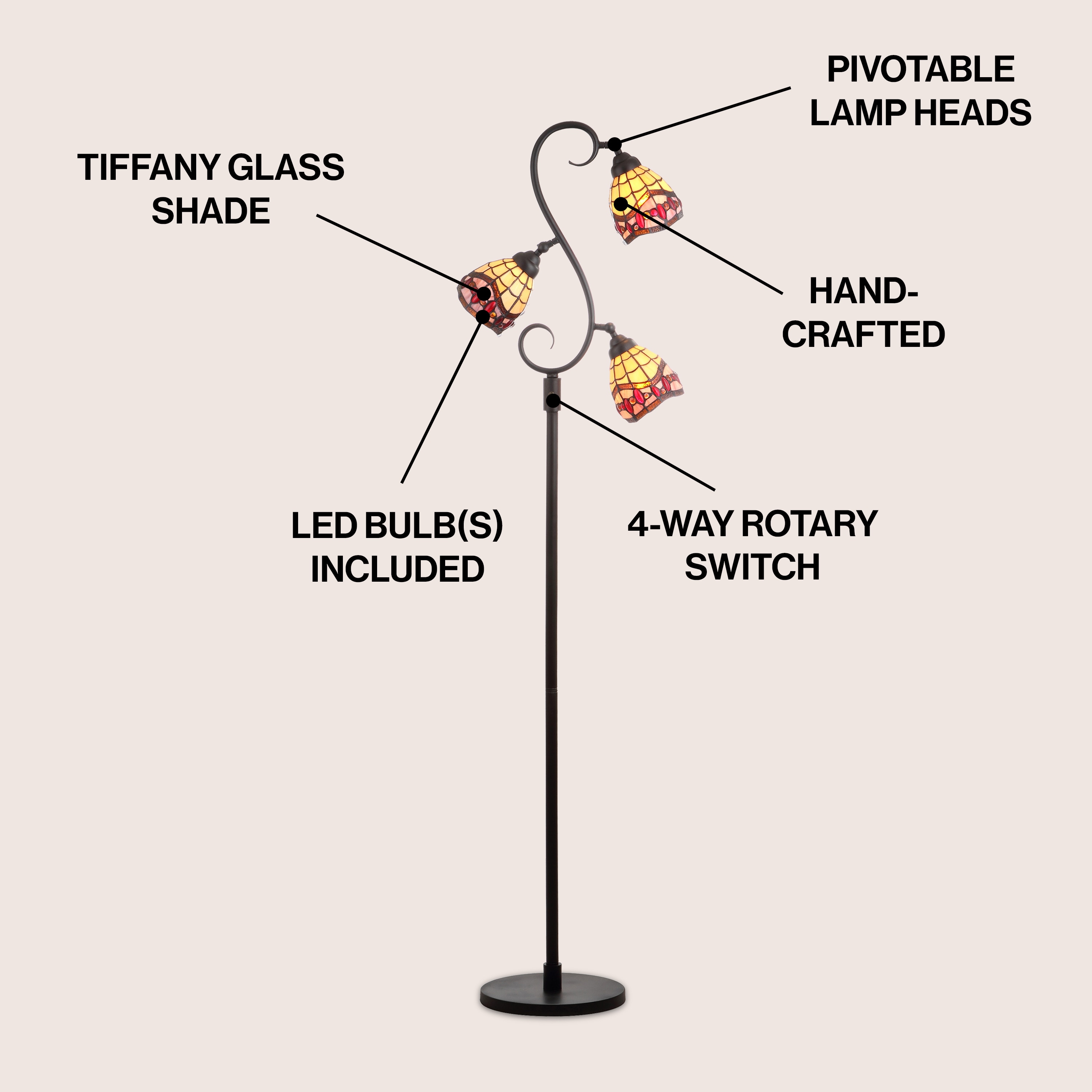 JONATHAN  Y JYL8013A floorlamps - View #3
