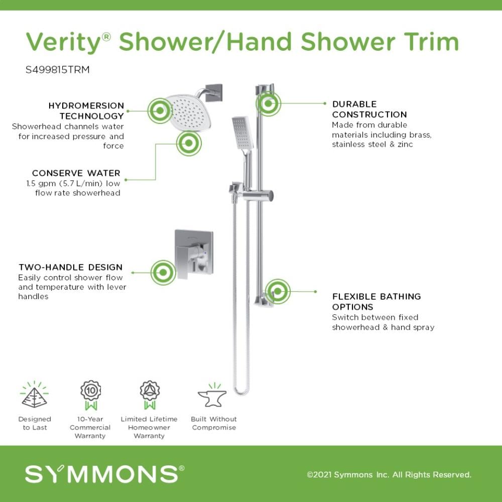 Symmons S499815TRM Showerhead-Bar-Panels - View #3