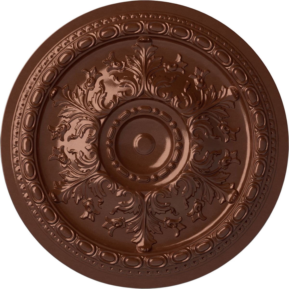 Ekena Millwork CM38OSCPS Oslo 38.375-in W x 38.375-in L Painted Copper Penny Polyurethane Whole Ceiling Medallion