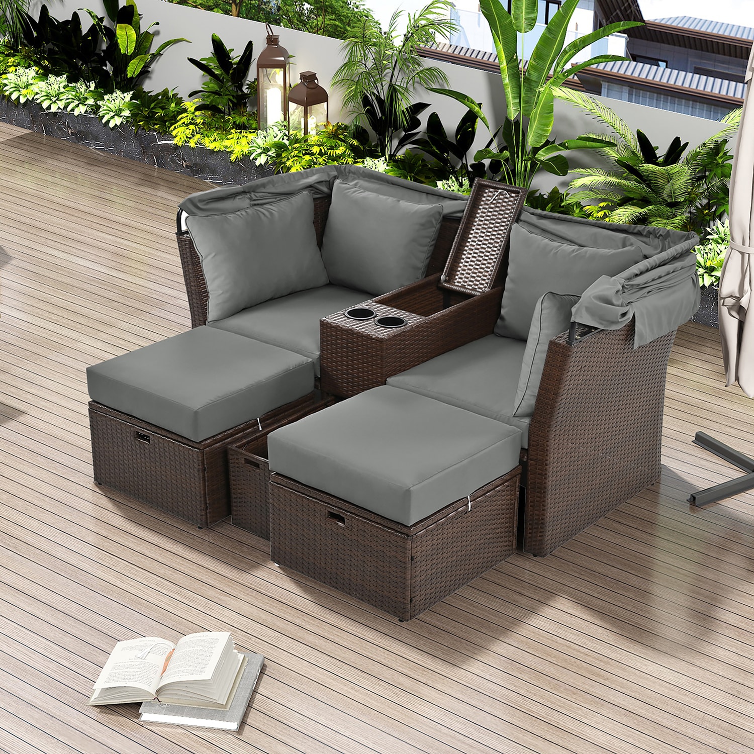 SINOFURN SYA370199GY Patio-Sofas-Daybeds - View #8