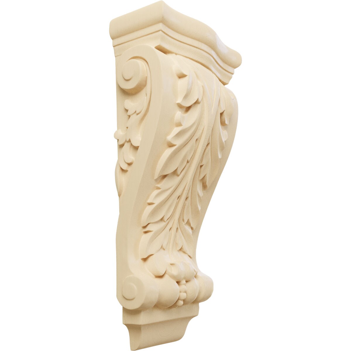 Ekena Millwork COR06X03X13FRMA 6.25-in x 3.1250-in x 13.5-in Unfinished Maple Wood Paintable/Stainable Corbel
