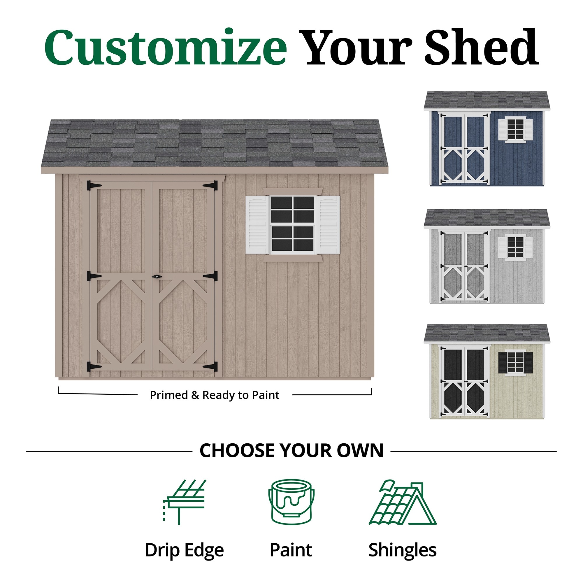 Little Cottage Co 8X10 CWS-PC Wood-Storage-Buildings - View #11