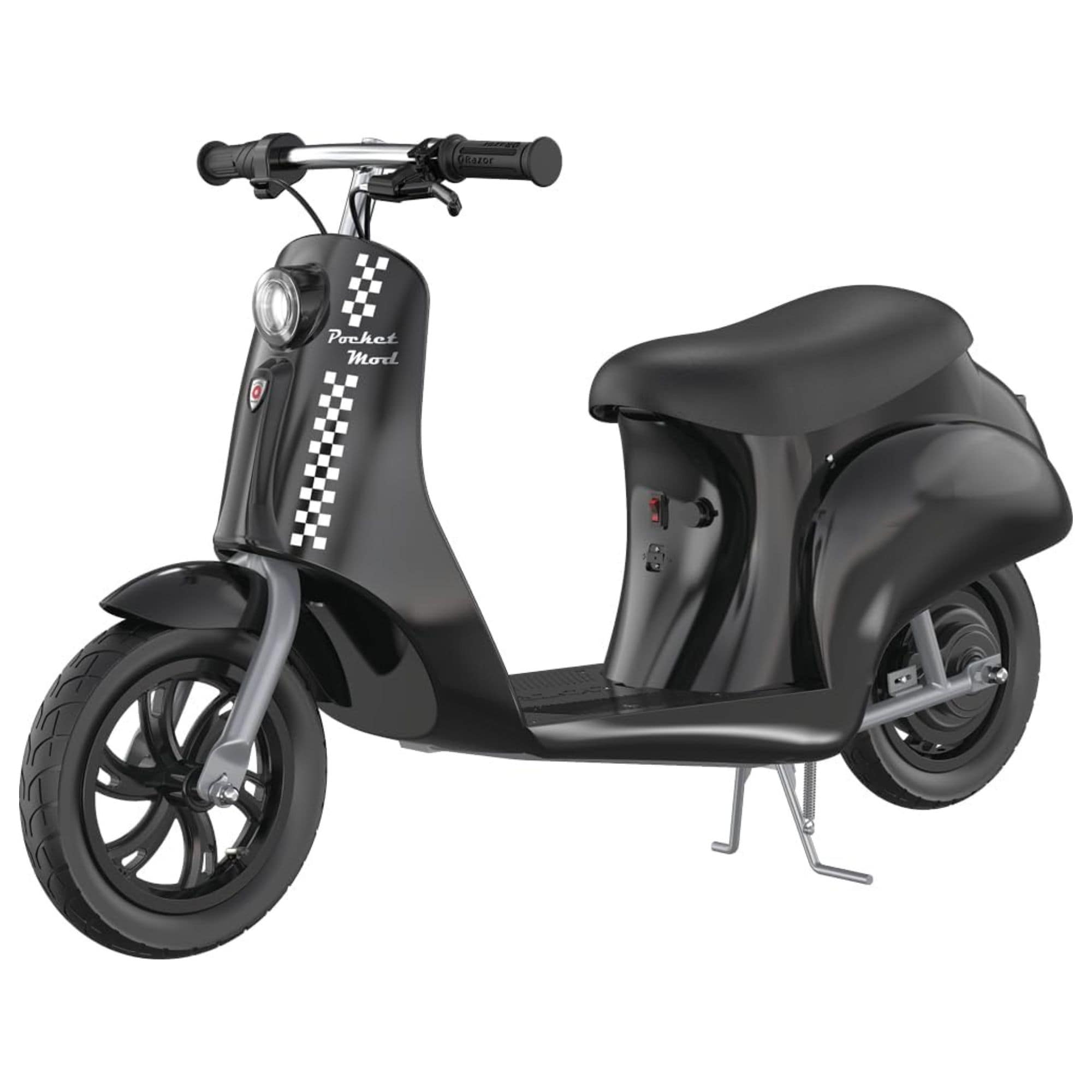 Razor  Pocket Mod Onyx Miniature Euro-Style Electric Scooter for Ages 8and Black