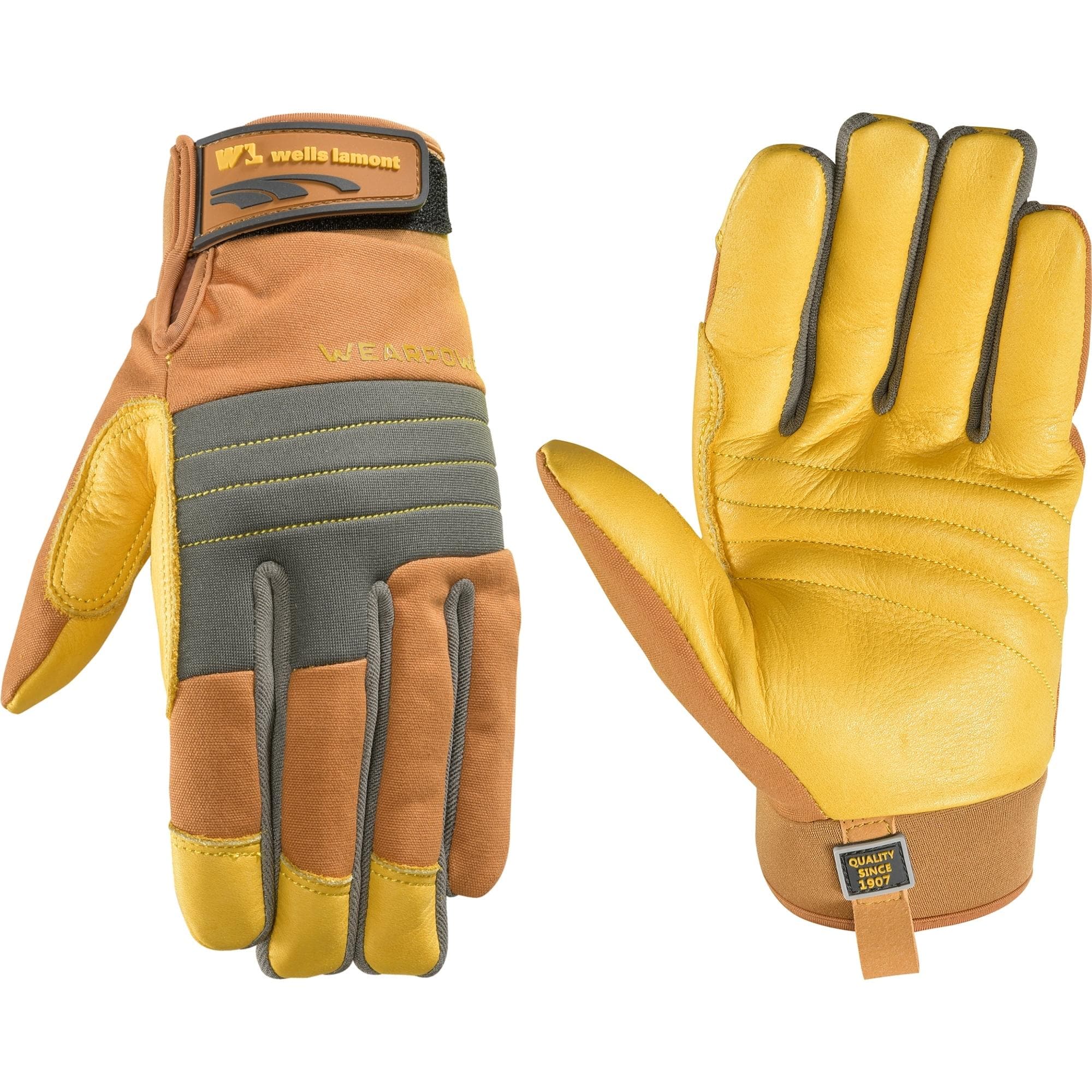 Do it Best Men's Medium Tan Top Grain Cowhide Leather Work Gloves