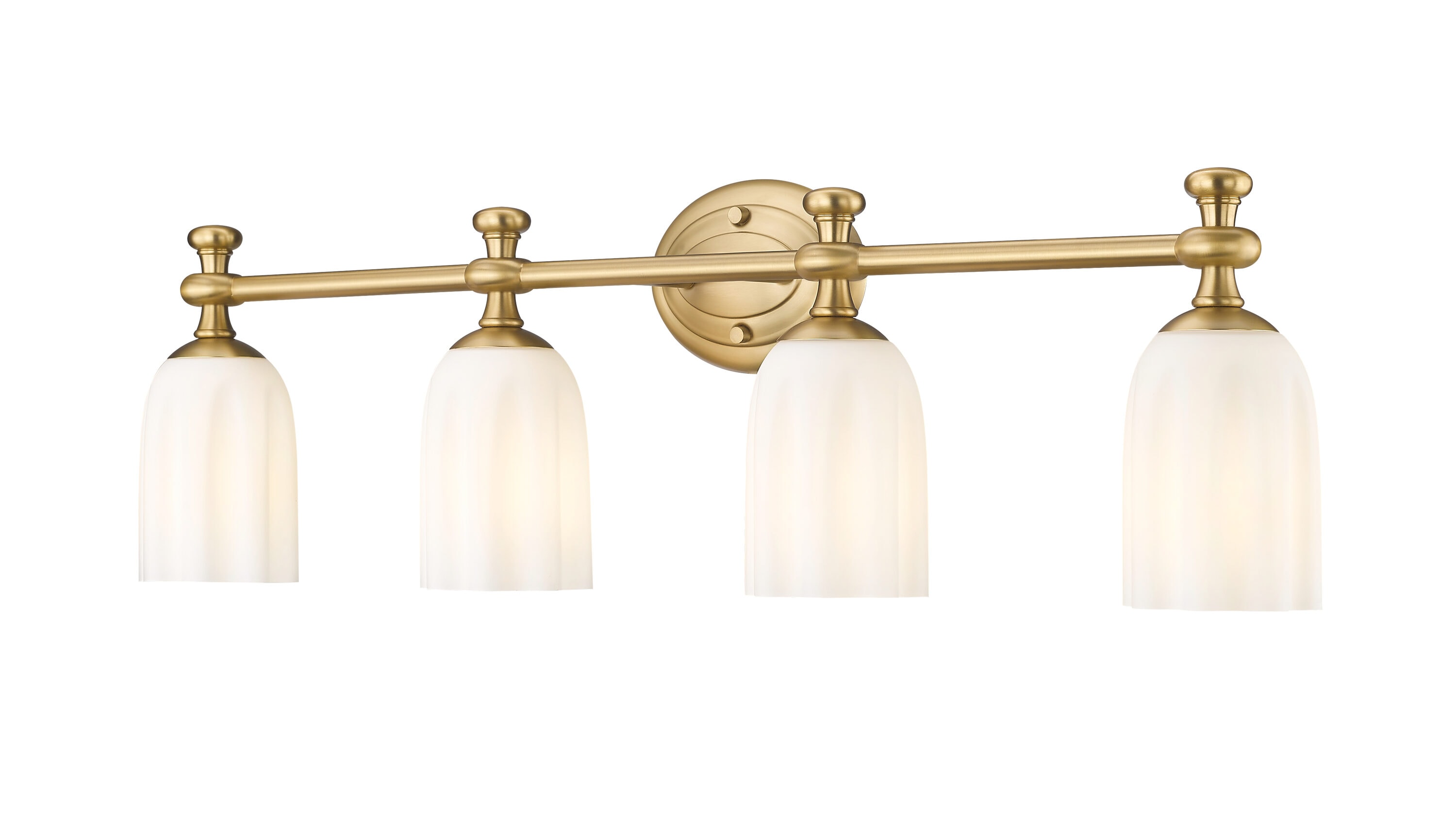 Z-Lite 1102-4V-MGLD Orion 31.25-in 4 -Light Gold Transitional Vanity light