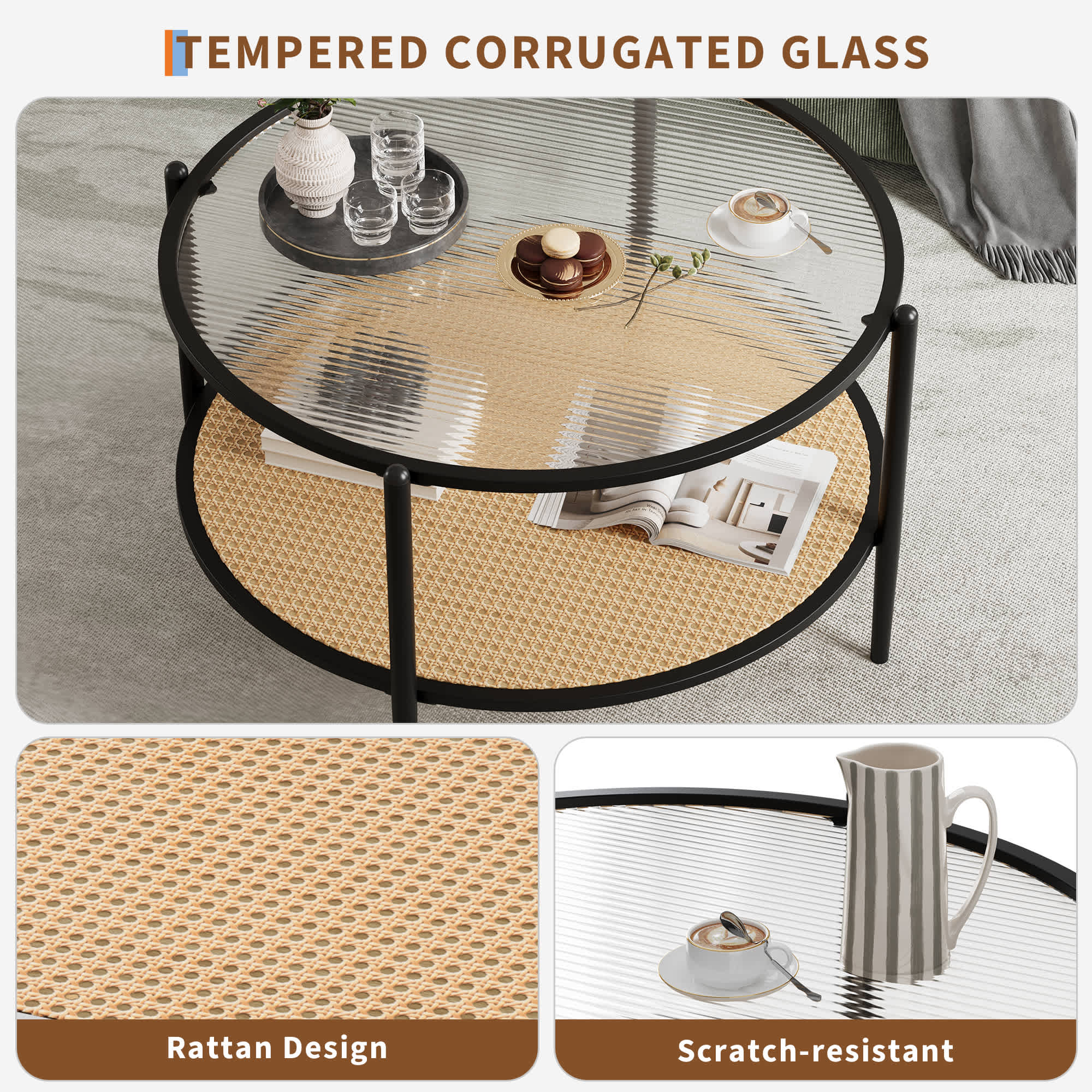 Qeetex PHK-346T83PK-HNN Coffee-Tables - View #3