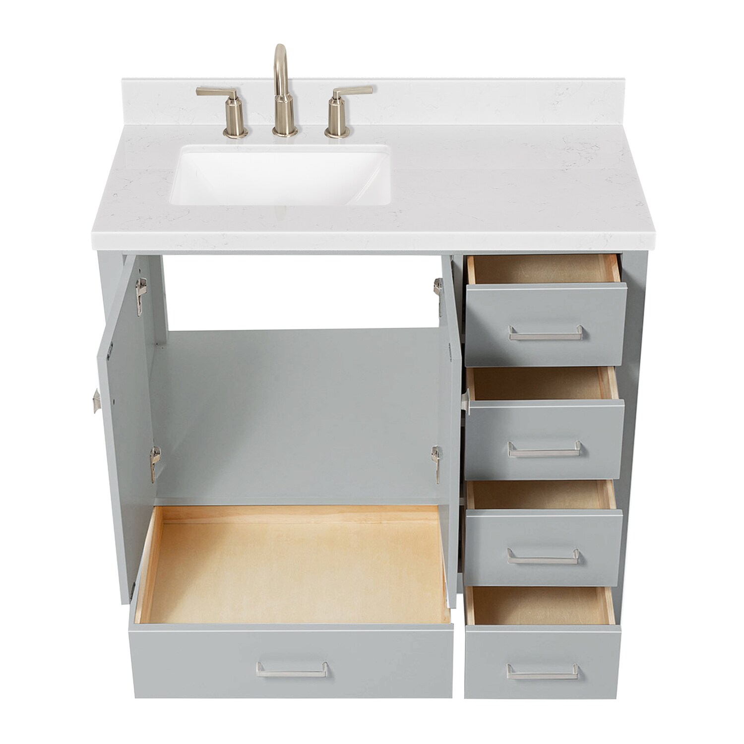 ARIEL A042SLCQRVOGRY Bath-Vanity-Combo - View #11