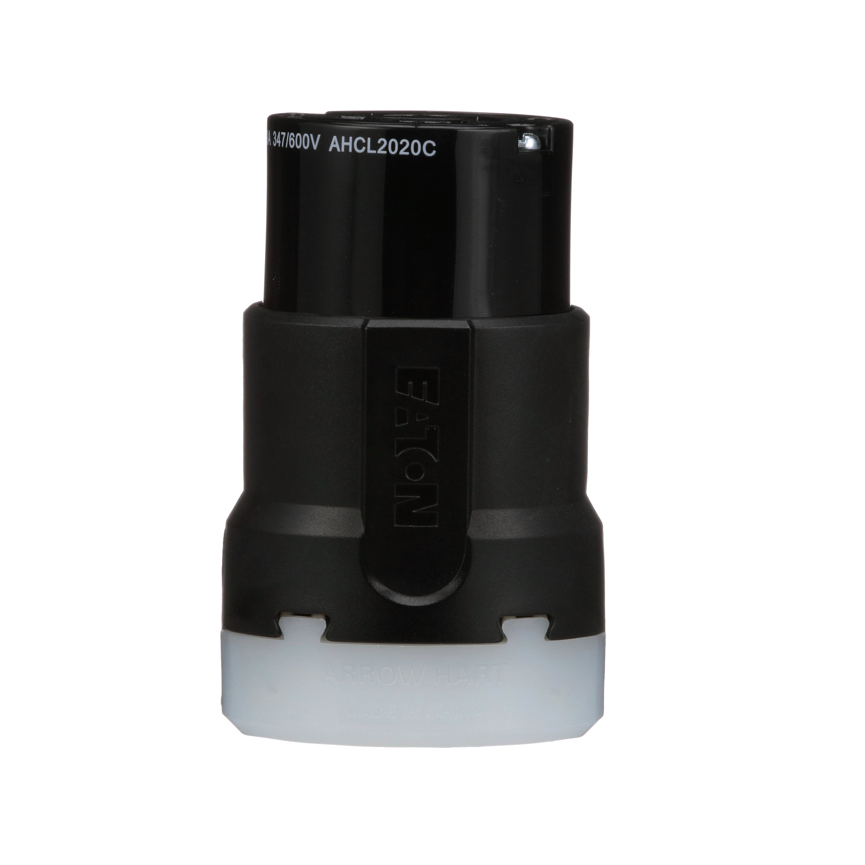 Eaton AHCL2020C Arrow Hart 20-Amp 3-phase 347/600v NEMA L20-20r 4-wire Industrial Locking Connector, Black
